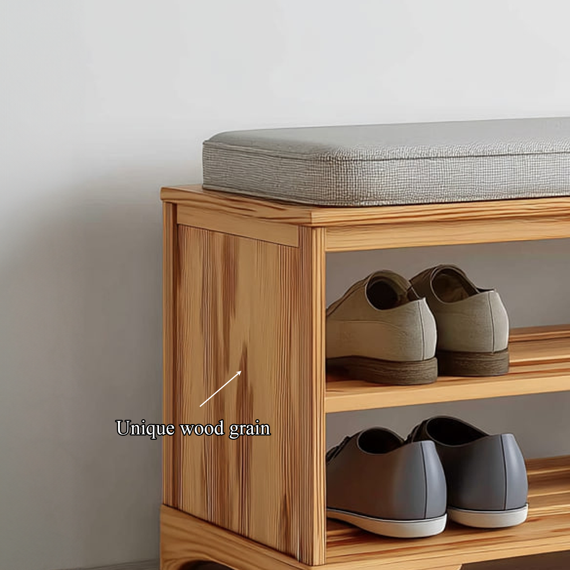 Rustic Farmhouse Shoe Rack Bench Entryway SINLKISB046