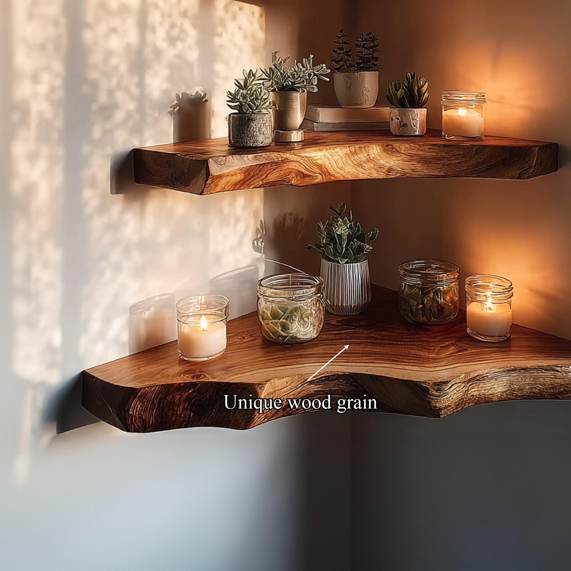Rustic Live Edge Floating Shelf Dining Room SINLKIFL181