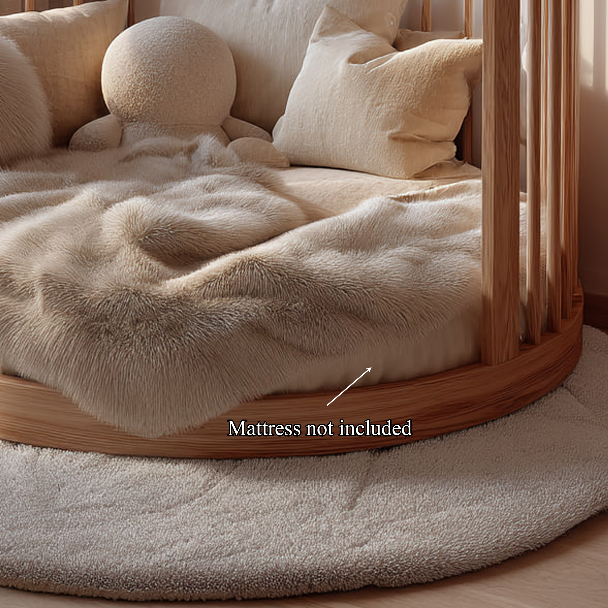 Scandinavian Round Daybed Kids Room Nursery SINLKIWB51