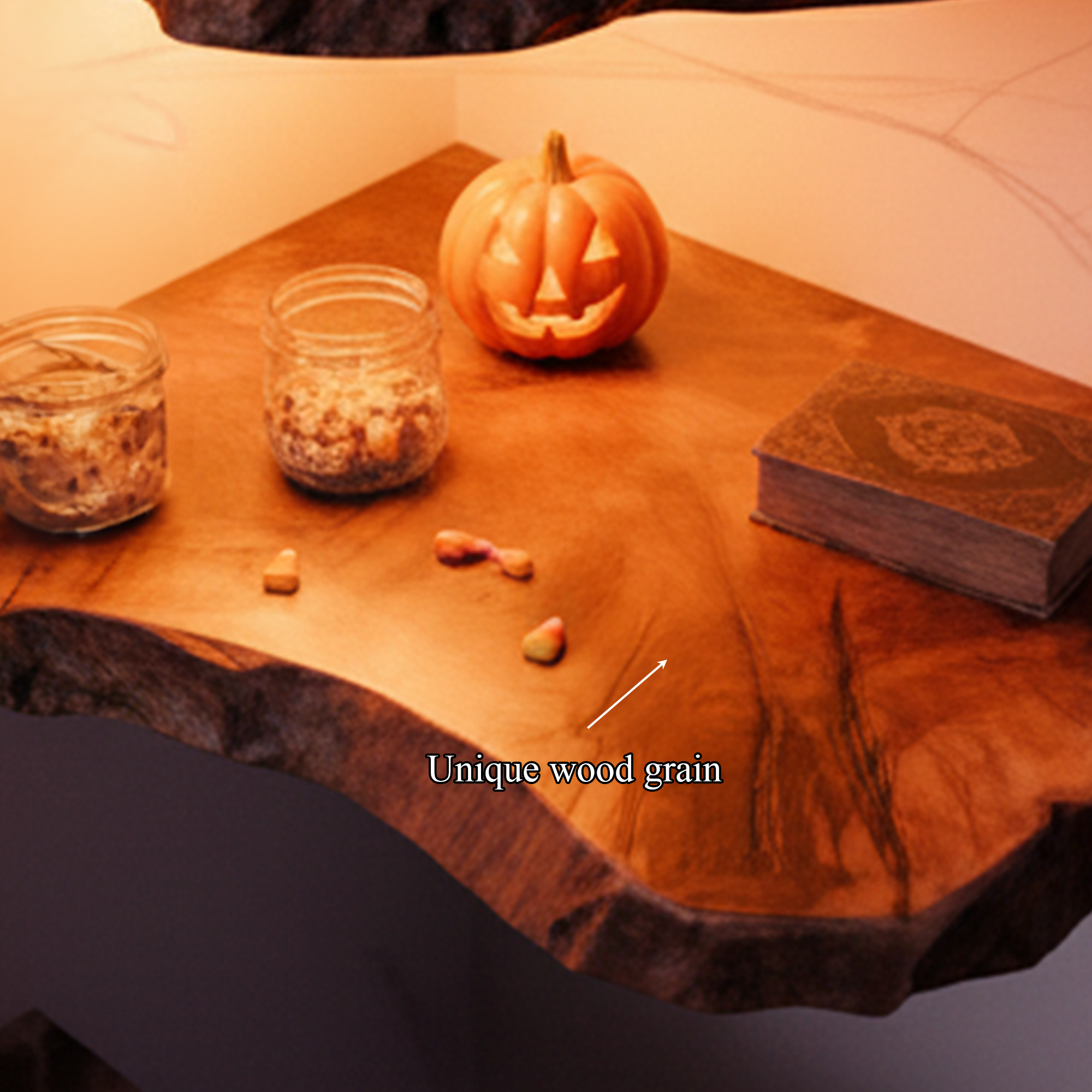 Rustic Halloween Farmhouse Floating Wall Shelf Home Decor SINLKIHW039
