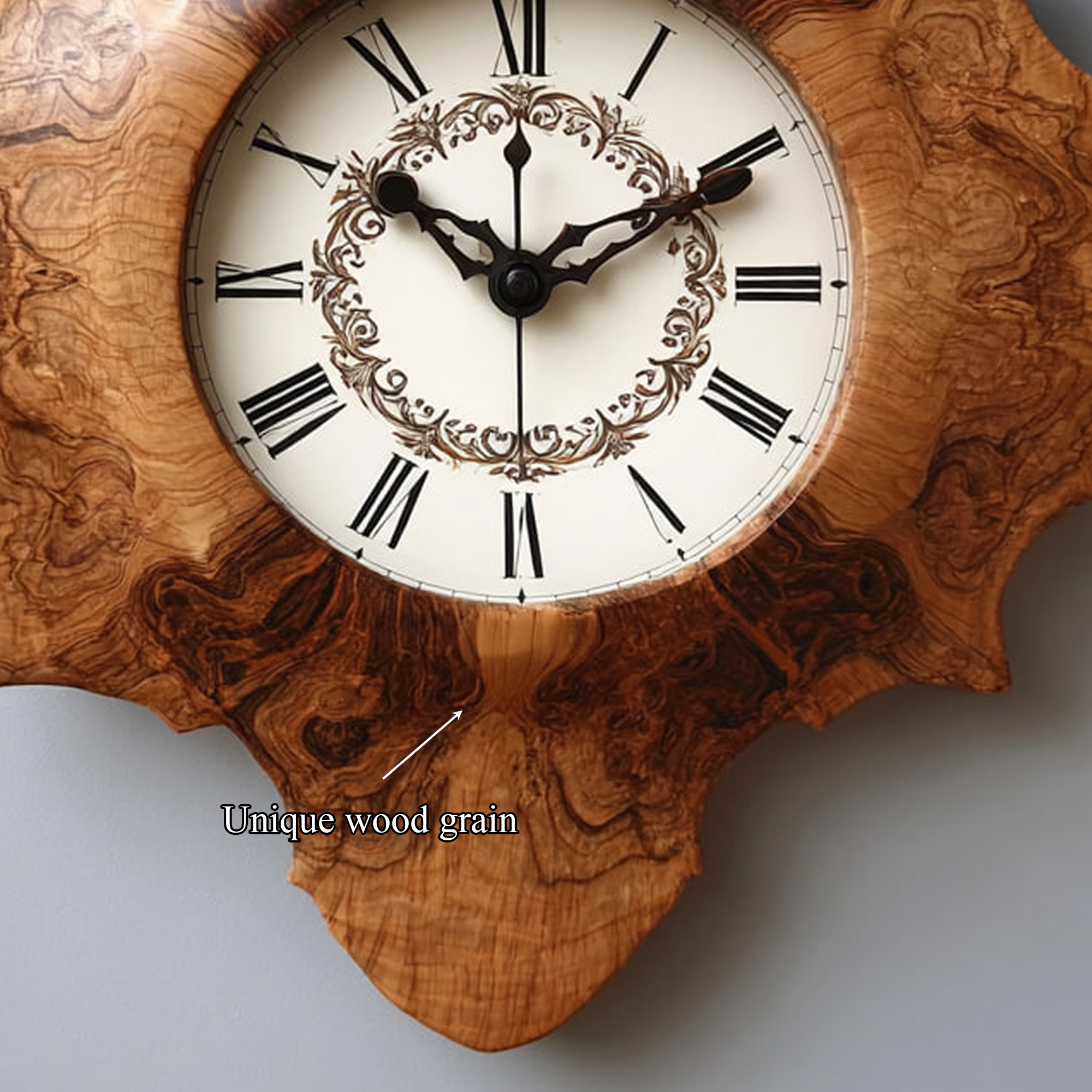 Rustic Unique Wood Wall Clock Living Room Or Dining Area SINLKICK005