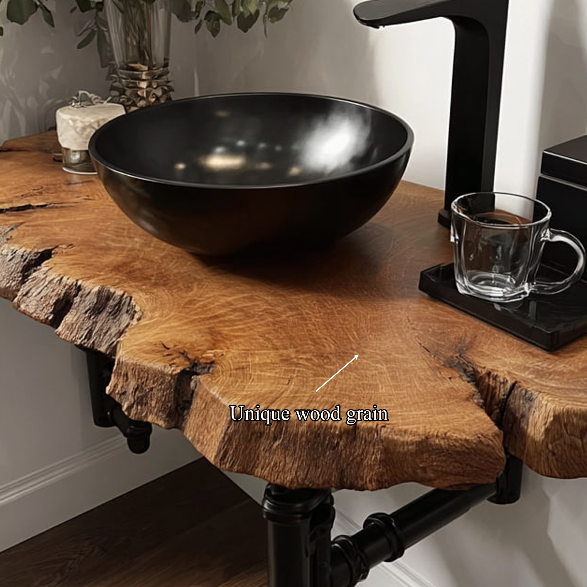 Midcentury Floating Shelf Narrow Vanity Washroom SINLKIBRV147