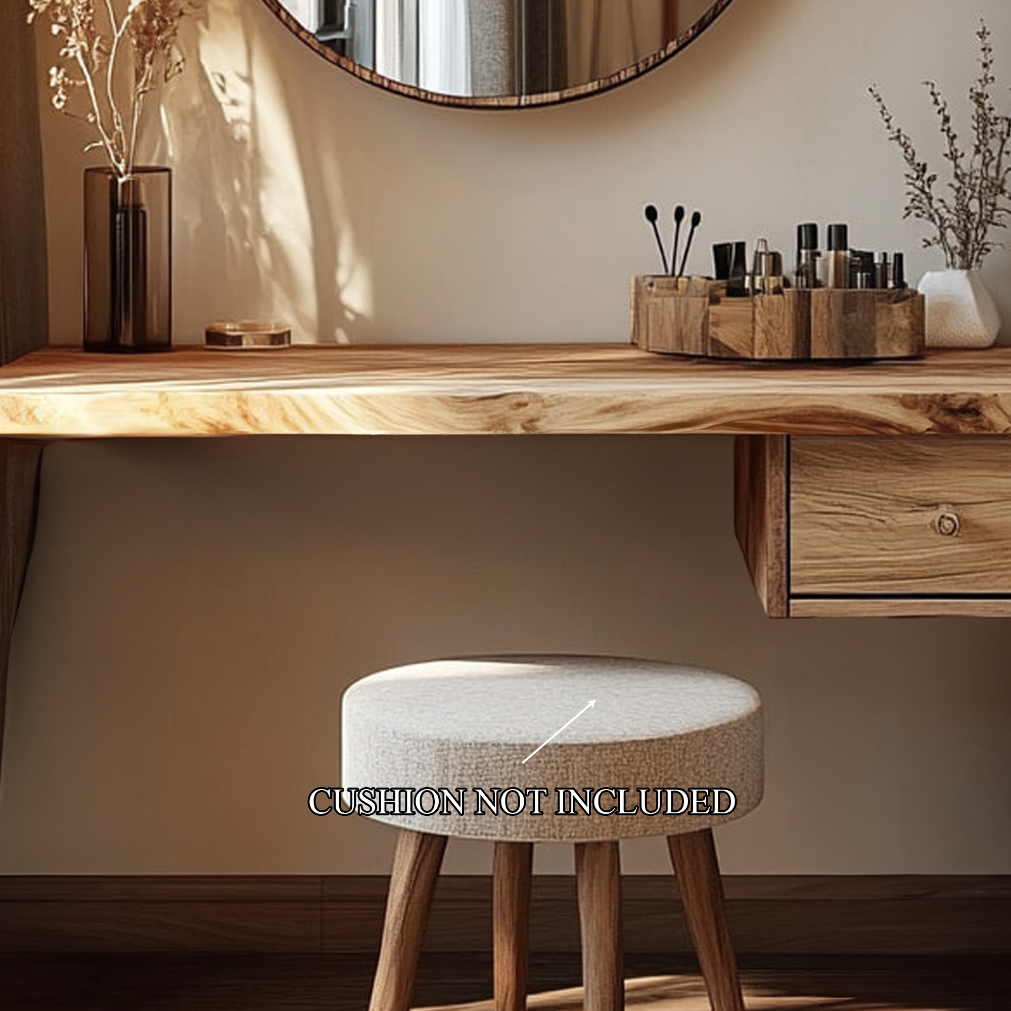 Scandinavian Solid Wood Floating Dressing Table Bedroom SINLKIFL240