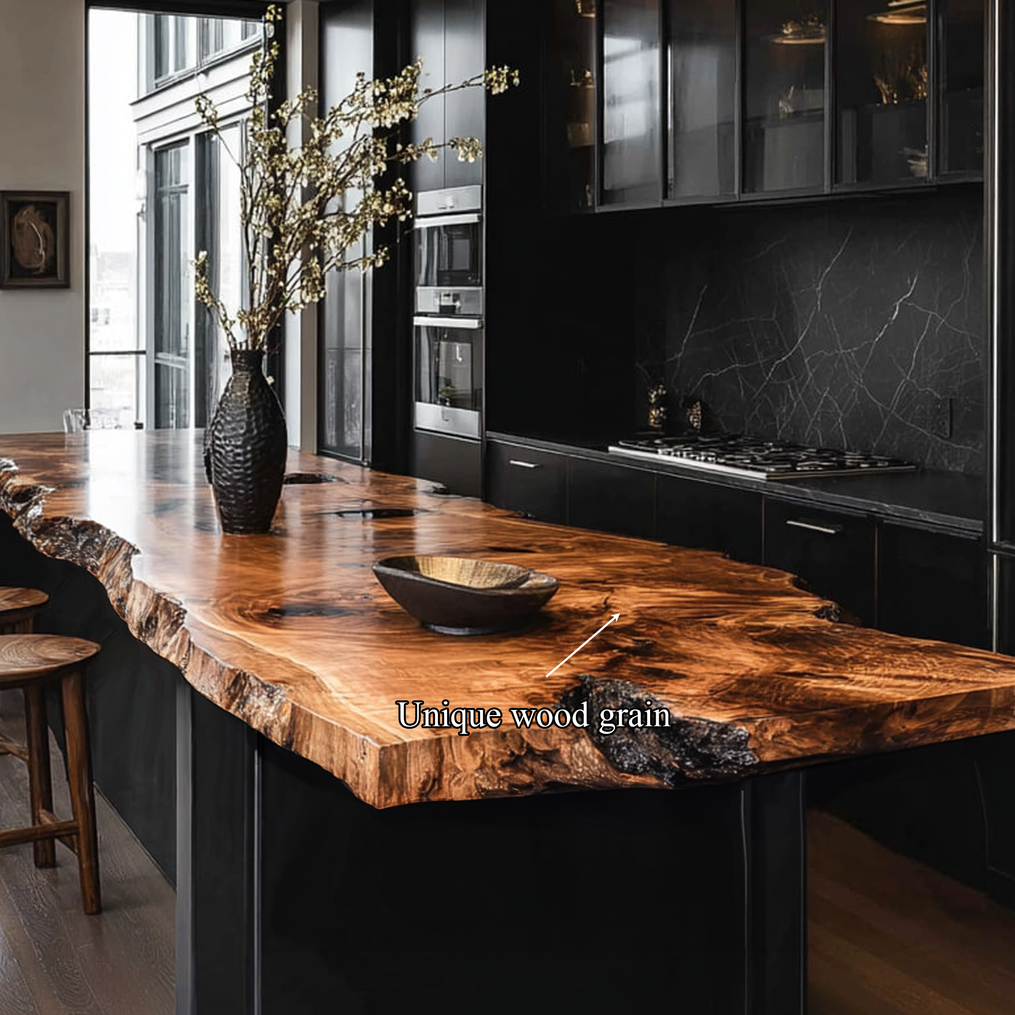 Luxury Live Edge Kitchen Island Kitchen Or Cooking Space SINLKIBE110