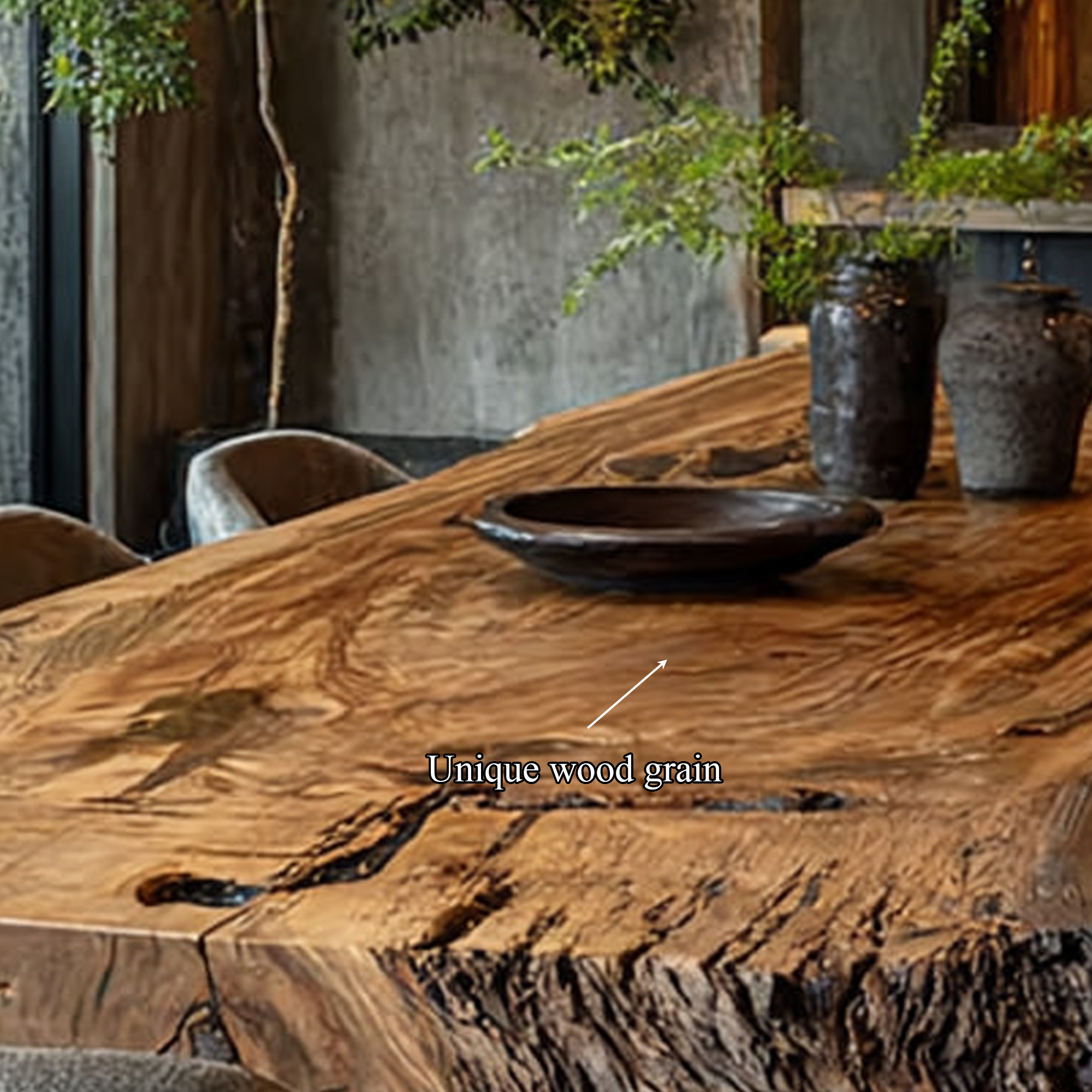 Rustic Live Edge Dining Table Creative Studio SINLKIDT110
