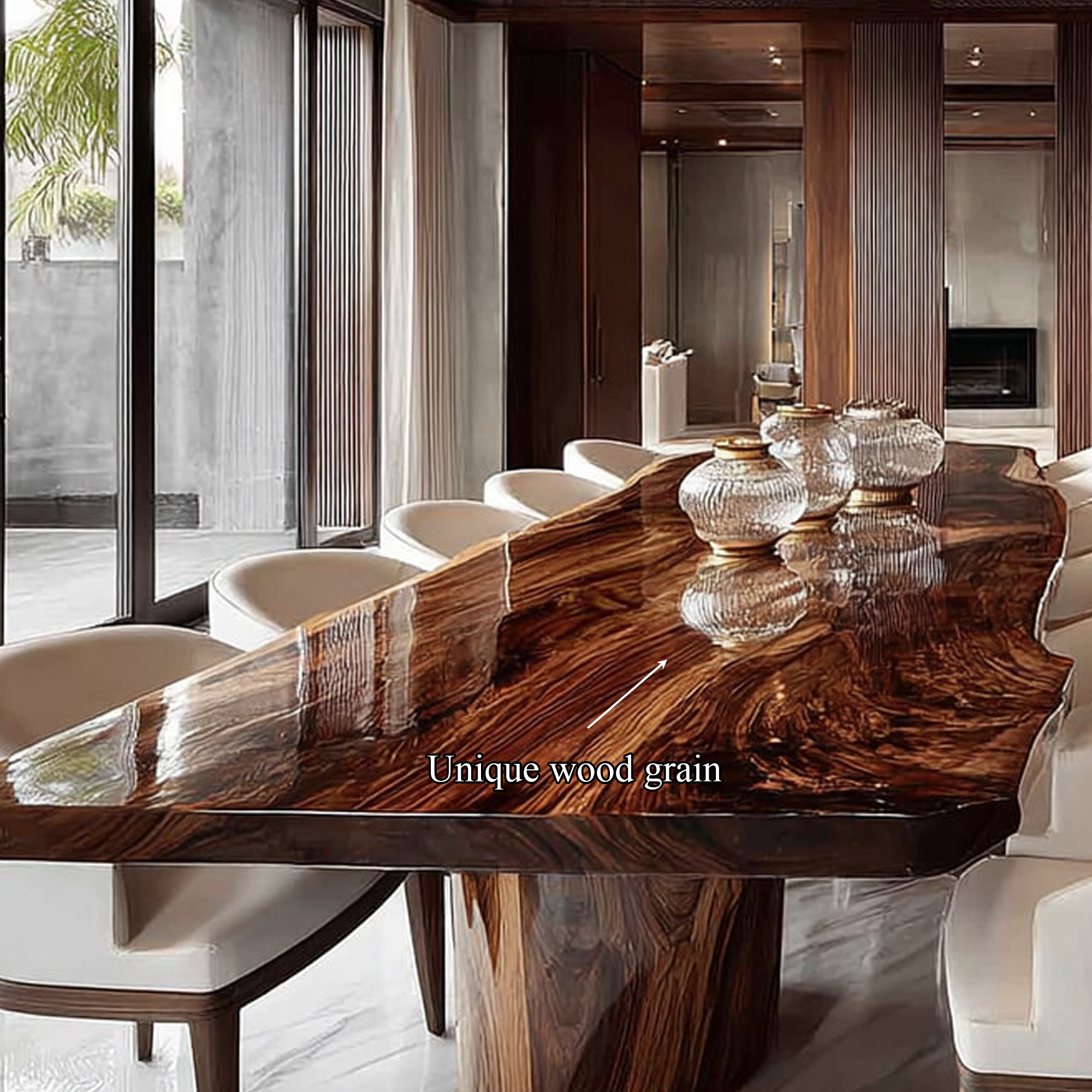 Rustic Live Edge Dining Table Dining Room SINLKIDT088