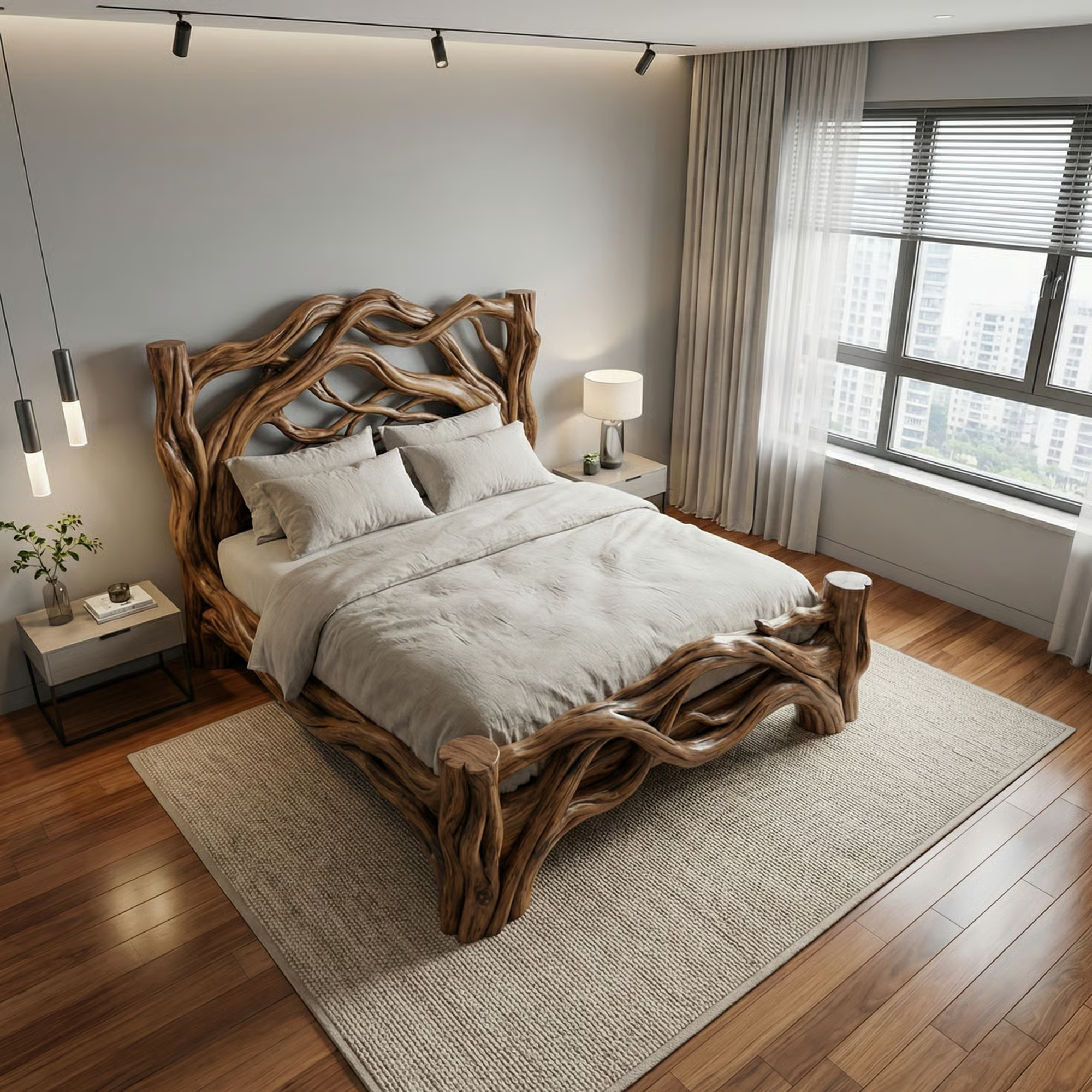 Rustic Bedroom Bed Design For Bedroom And Sleeping Space SINLKIWB108