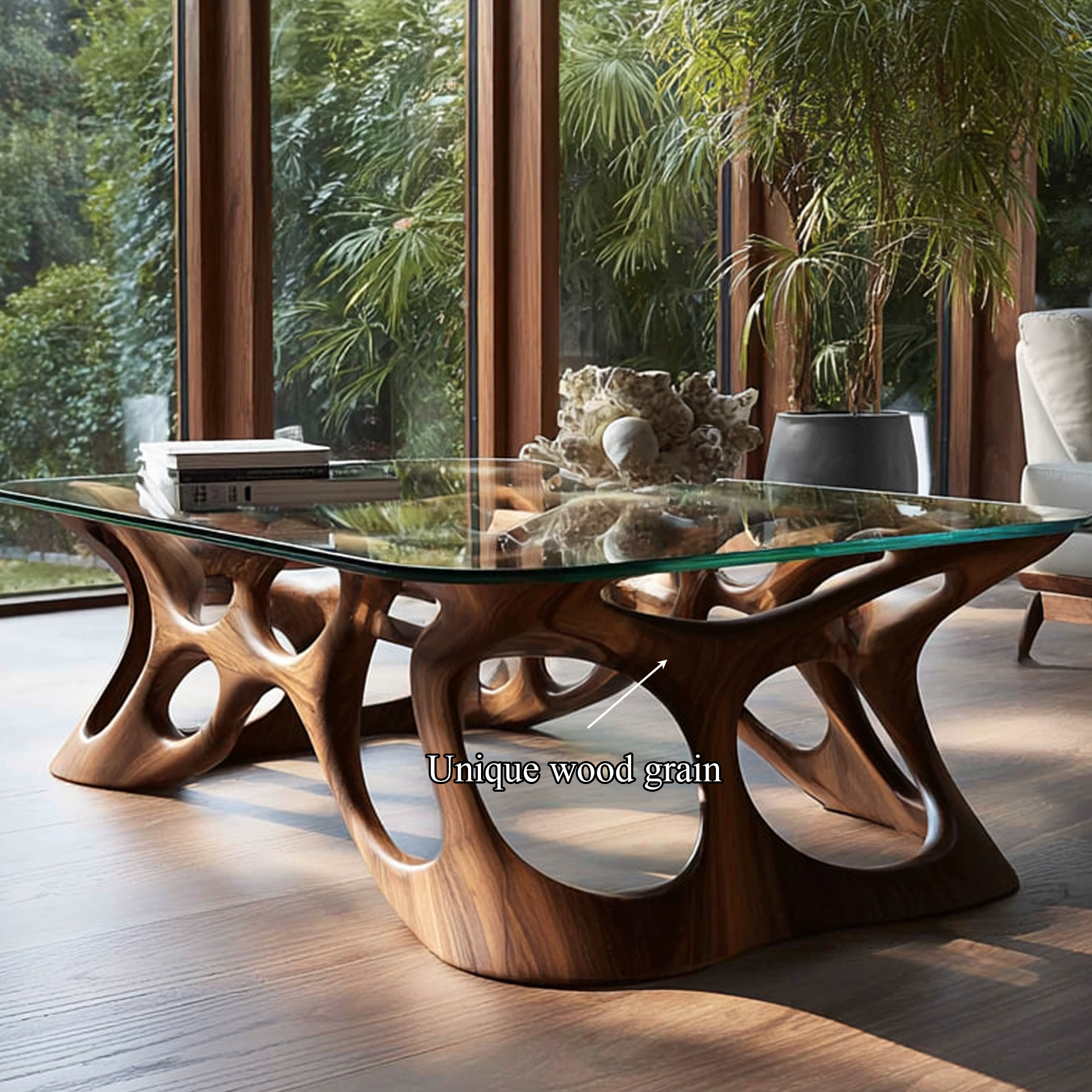 Mid Century Modern Coffee Table Open Living Room SINLKICF079