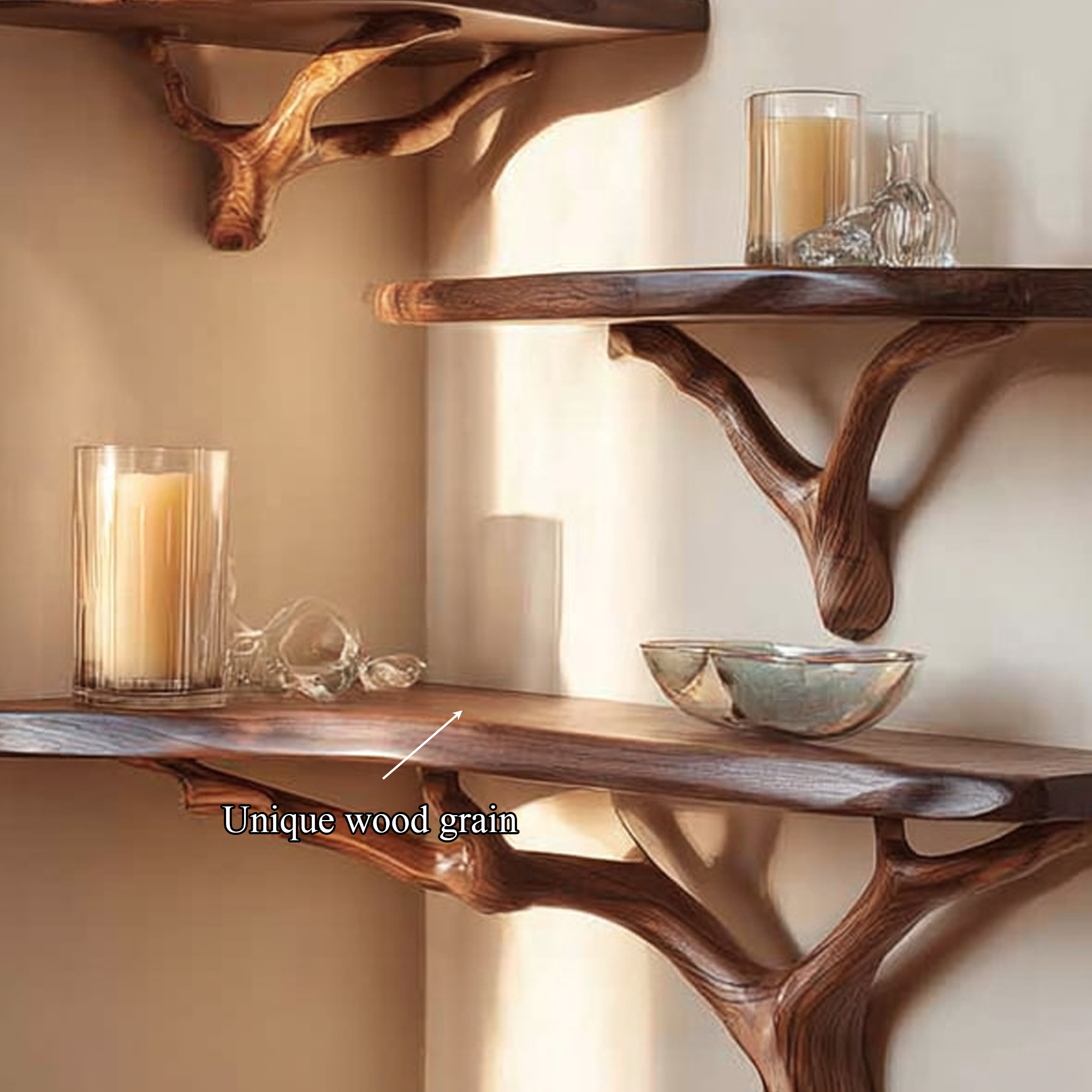Rustic Corner Floating Shelf Entryway Or Kitchen SINLKIFL117