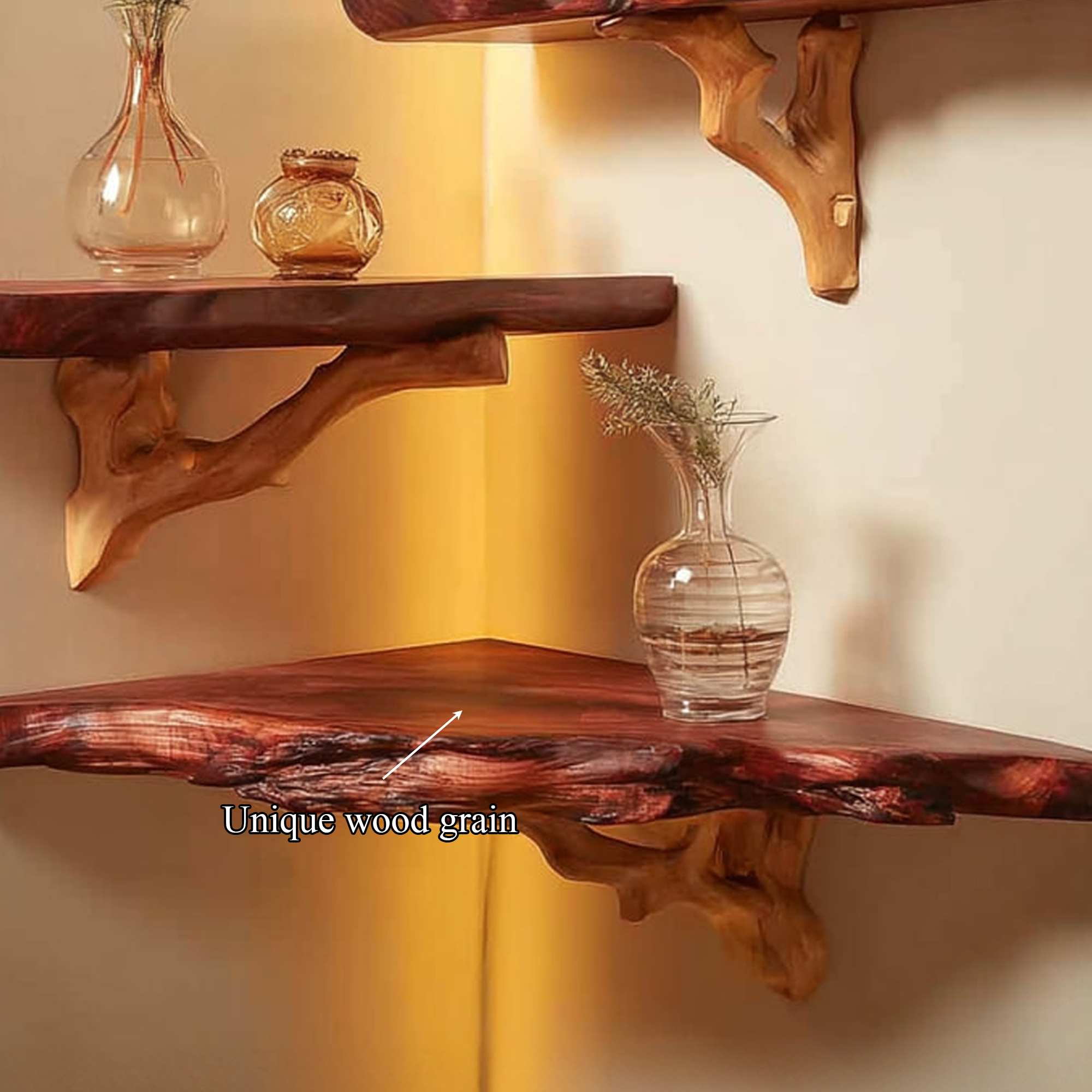 Rustic Floating Corner Shelf Kitchen Or Bedroom SINLKIFL116