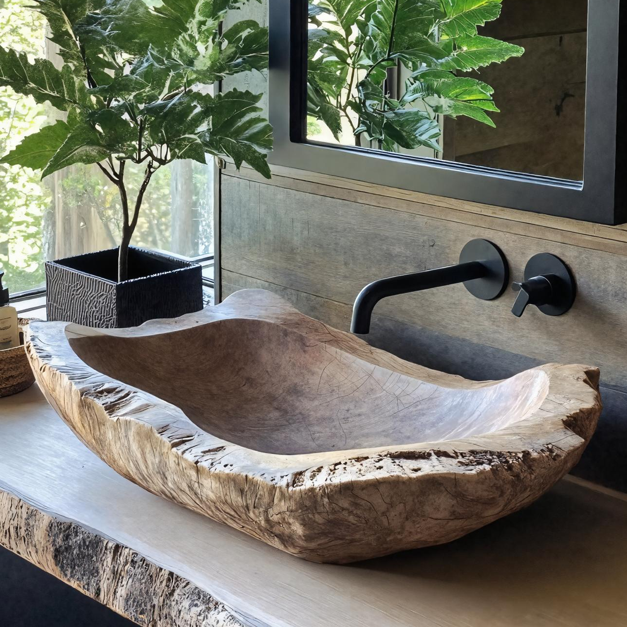 Mid Century Wood Wash Basin For Luxury Bathroom Furniture SILDTTRVS022