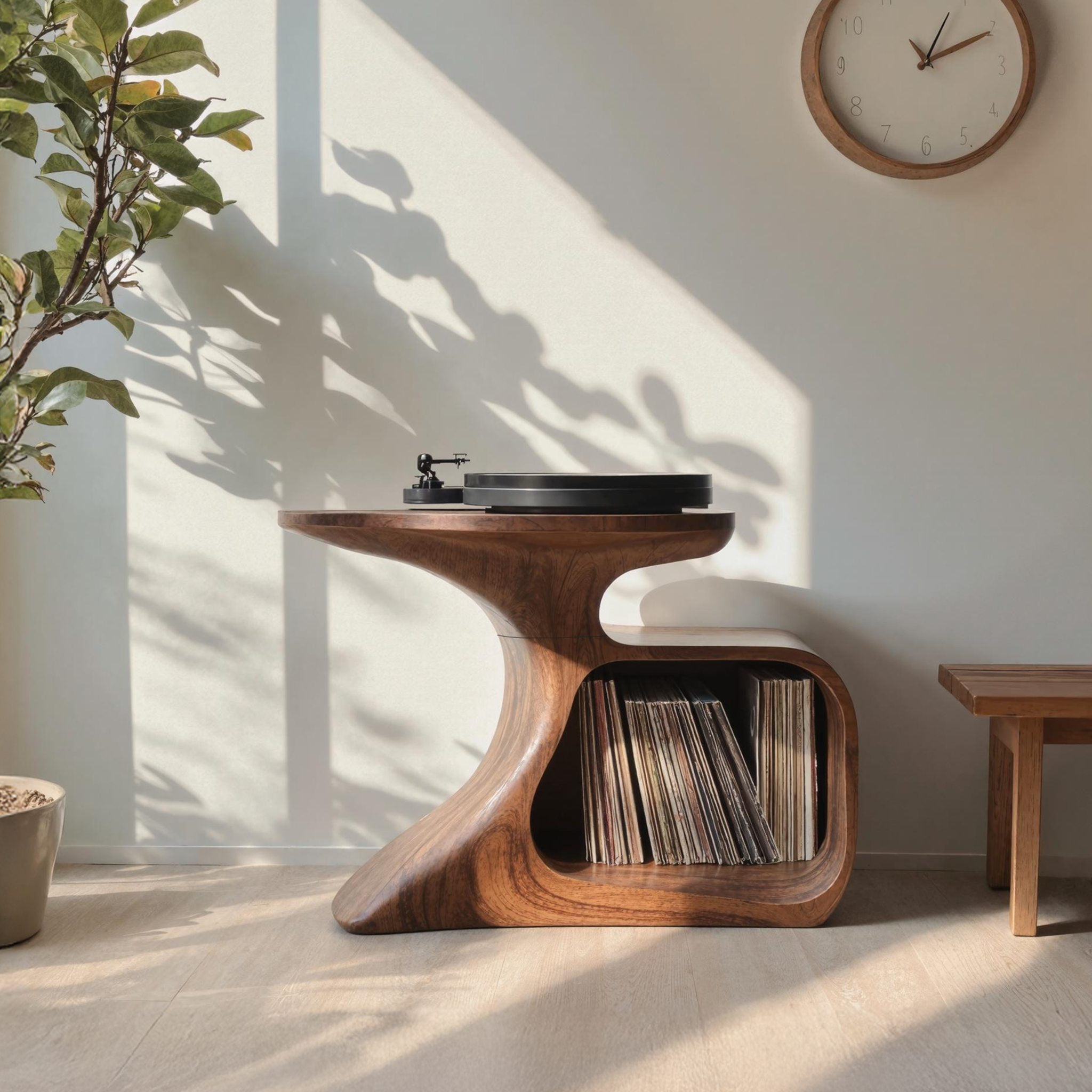 Handcrafted Record Stand Artisan Living Room Decor SILDTRPT031