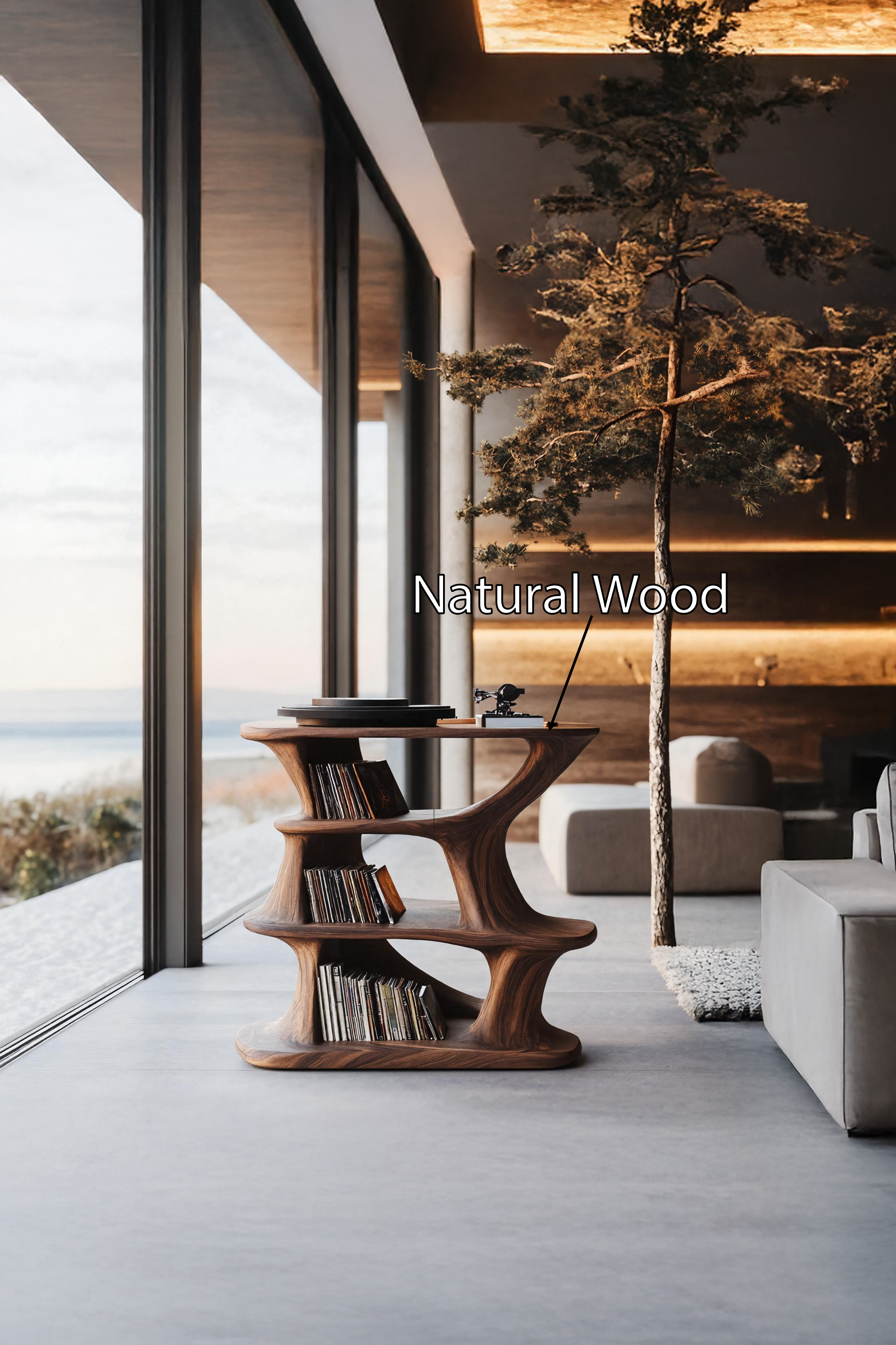 Rustic Wood Media Console For Livingroom Storage SILDTTRRPT029