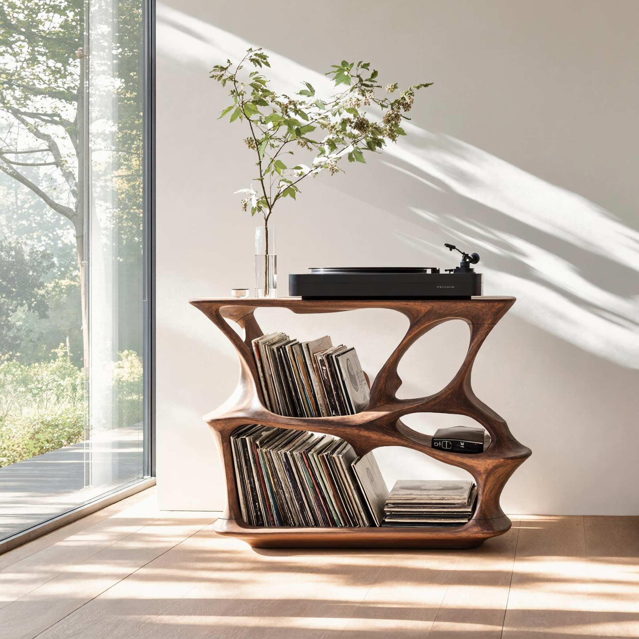 Mid Century Record Stand Vinyl Storage Solution SILDTRPT033