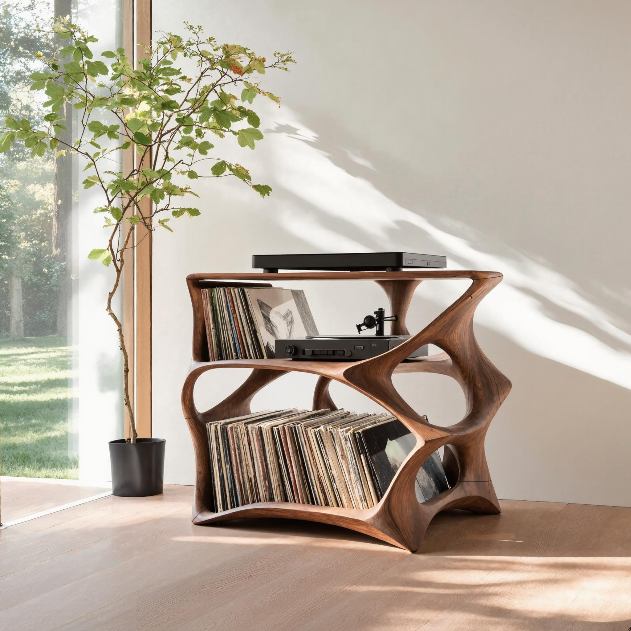 Farmhouse Record Stand Cozy Living Room Furniture SILDTRPT030