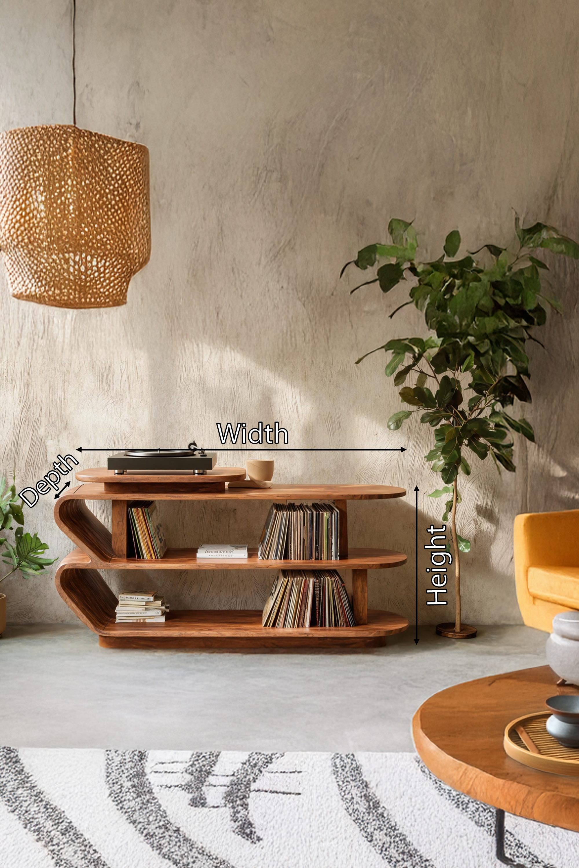 Handcrafted Wood Media Console For Entryway Design SILDTTRRPT023