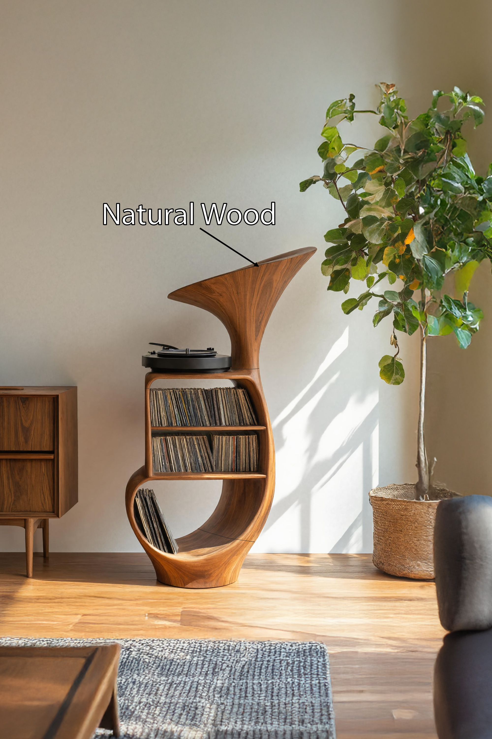Rustic Vinyl Record Cabinet For Furniture Decor SILDTTRRPT009