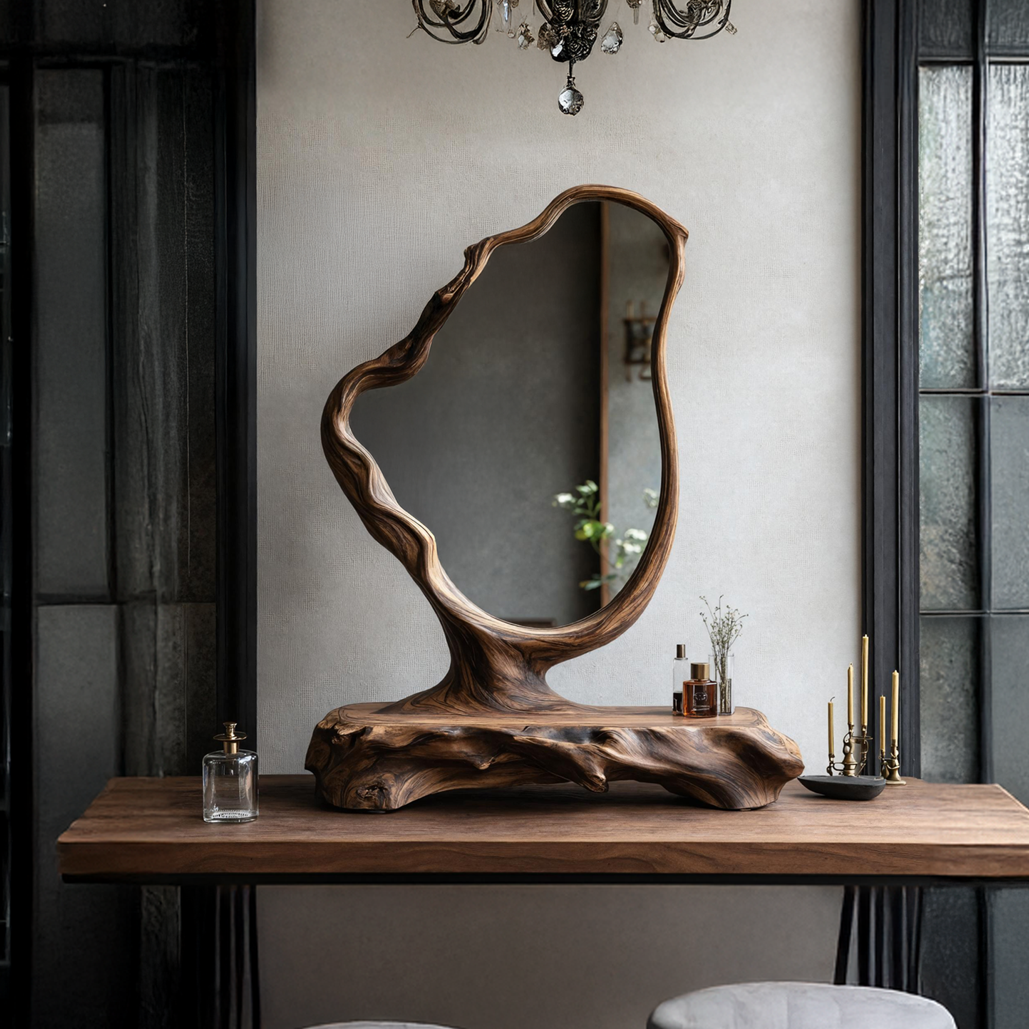 Farmhouse Asymmetrical Mirror For Bathroom Makeover SILDTTRMI034