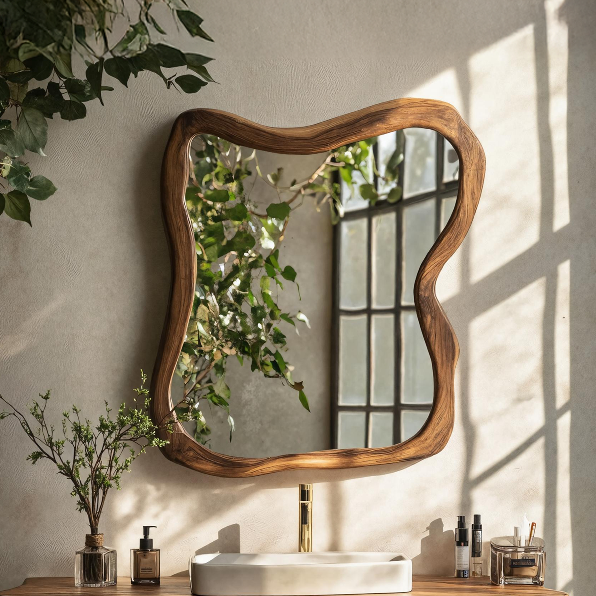 Wooden Wall Mirror For Bathroom Furniture Design SILDTTRMI032