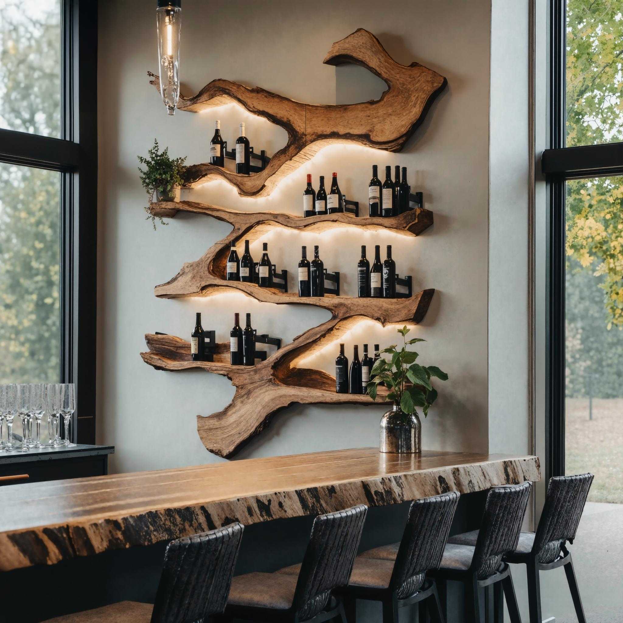 Farmhouse Wine Holder For Furniture Wine Rack Display SILDTTRWH024