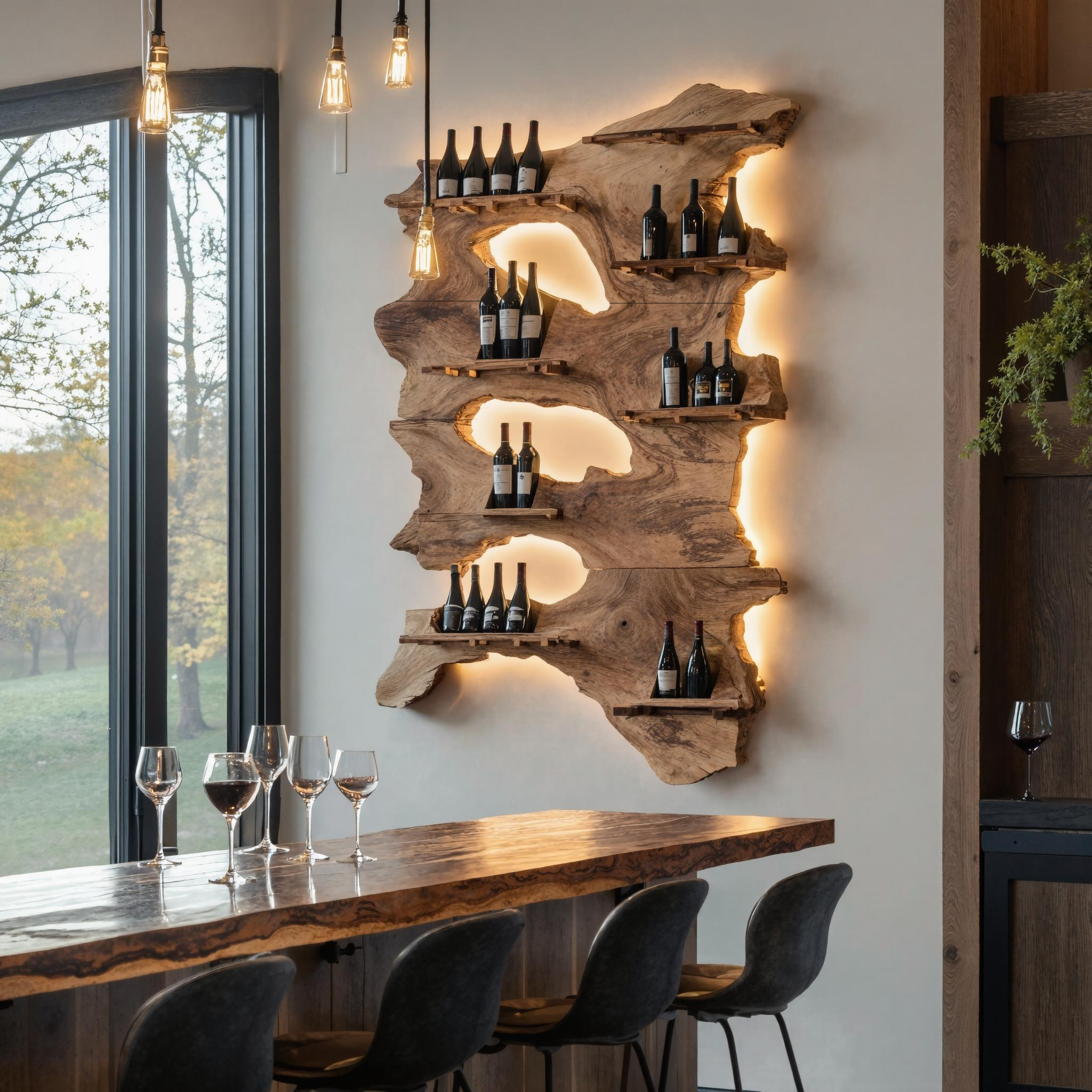 Farmhouse Wine Rack For Furniture Functional Decor SILDTTRWH028