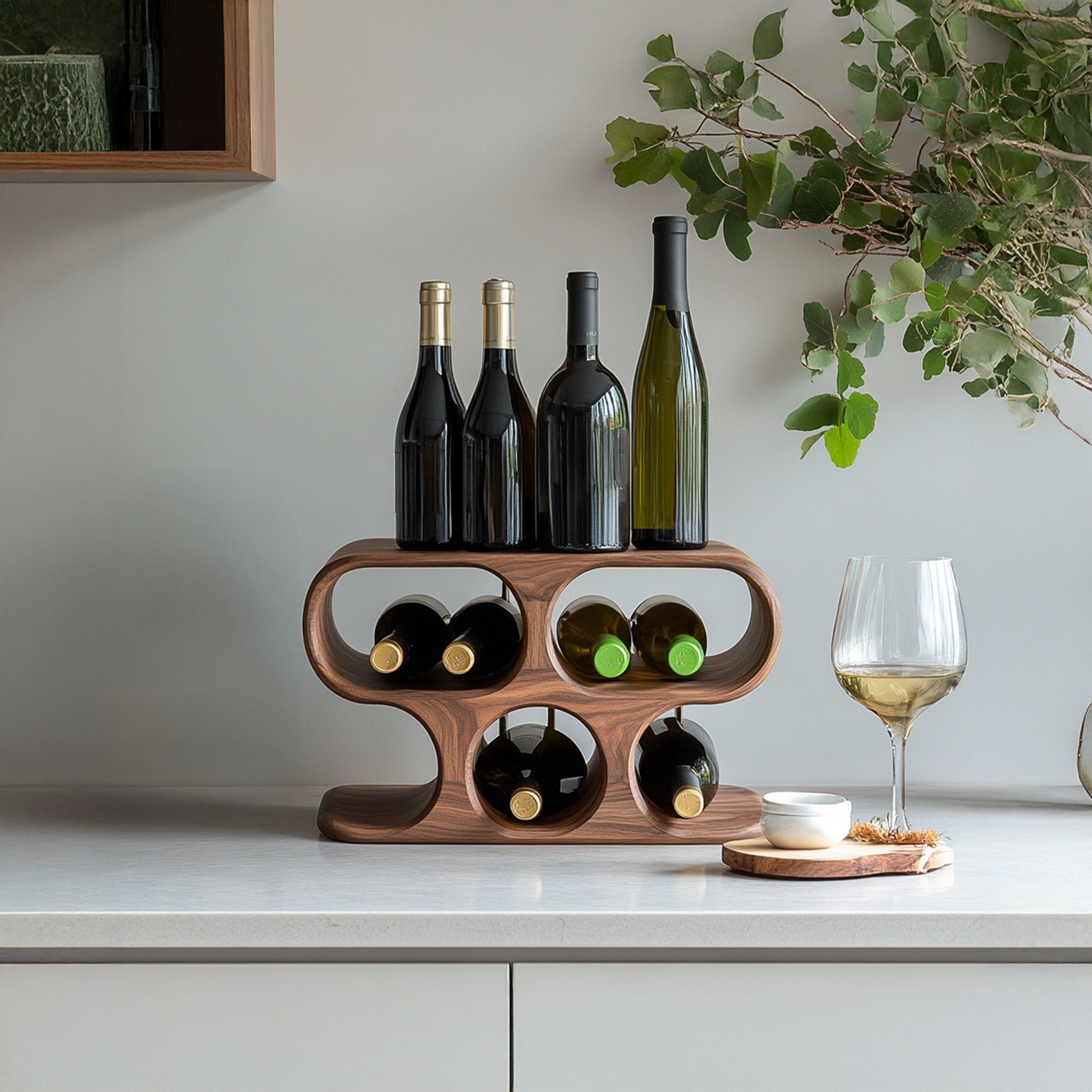 Handcrafted Wine Rack For Kitchen Rustic Wall Decor SILDTTRWH007
