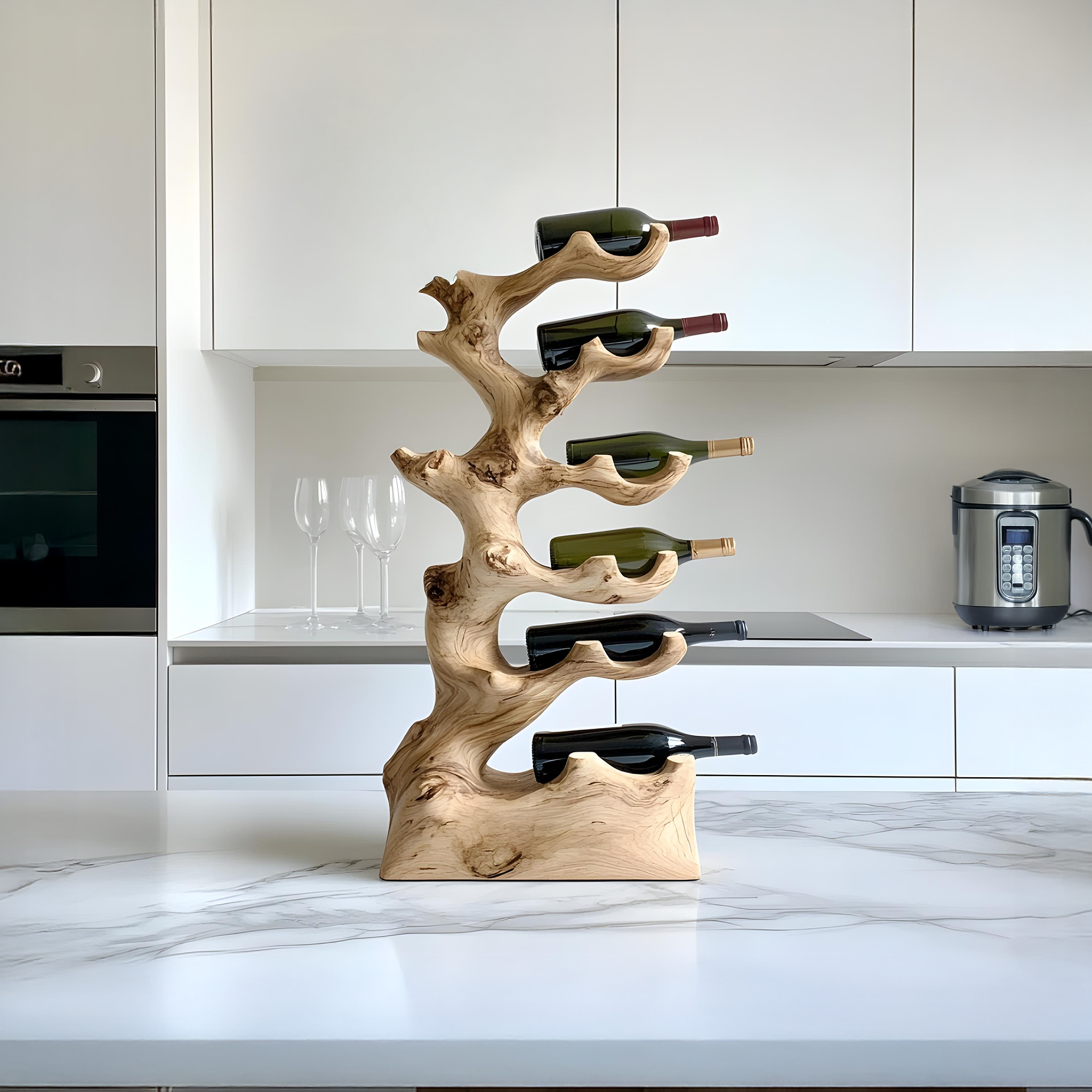Mid Century Wine Rack For Kitchen Wine Bottle Decor SILDTTRWH001