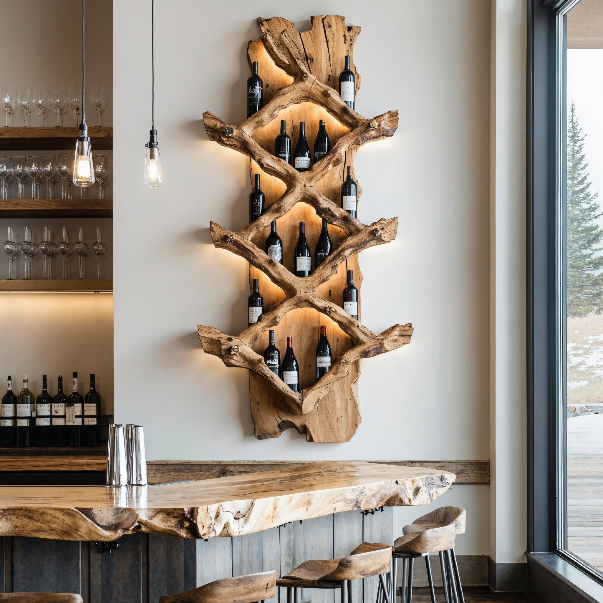 Rustic Wine Holder For Furniture Country Bar Vibe SILDTTRWH030