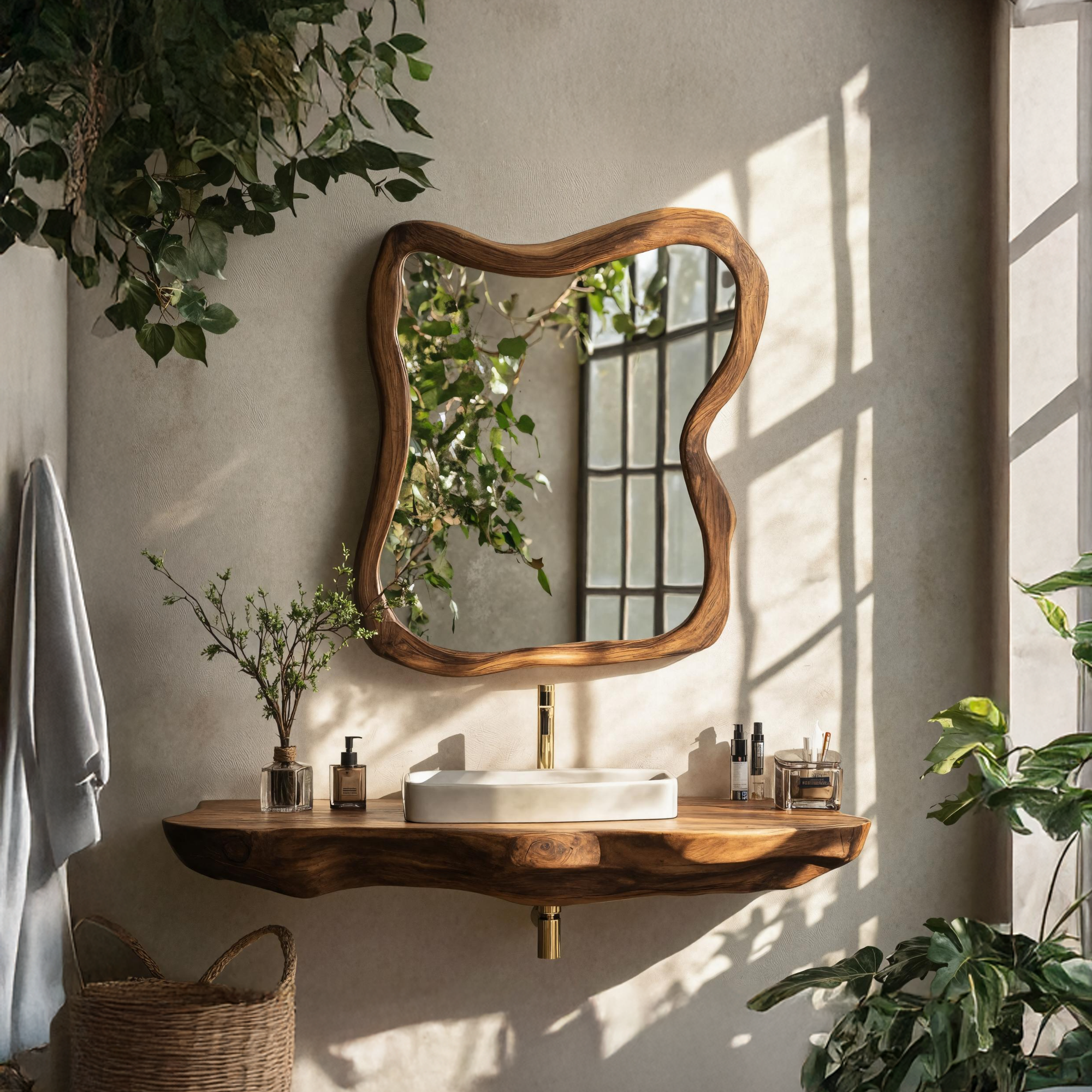 Wooden Wall Mirror For Bathroom Furniture Design SILDTTRMI032