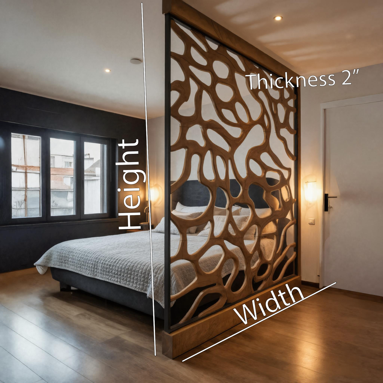 Modern Divider With Openwork For Bedroom SITHHNDVR005