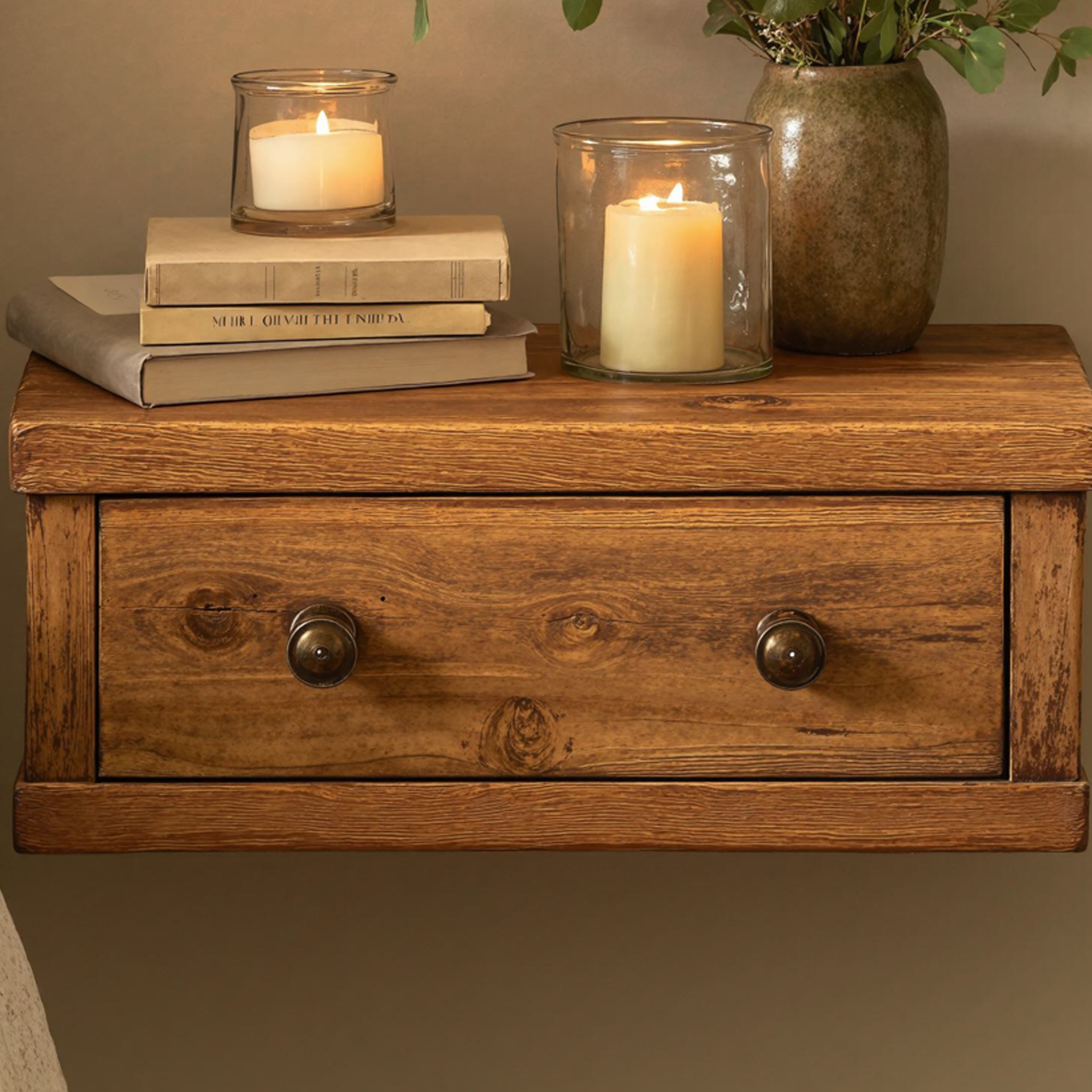 Floating Modern Wooden Nightstand For Compact Spaces SILDTNS006