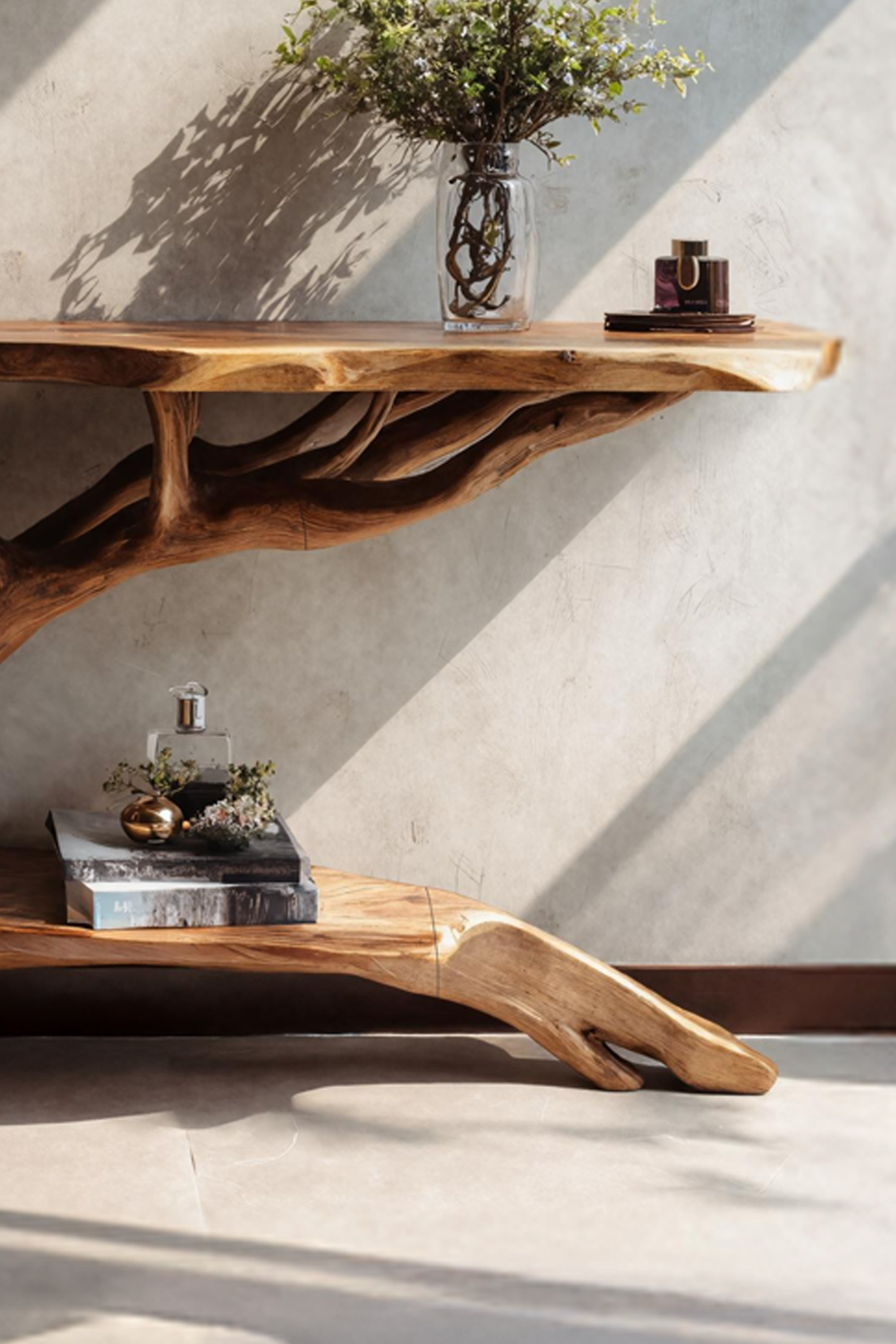 Farmhouse Solid Wood Console Table For Cozy Rustic Home Interior SILDTTNCS030