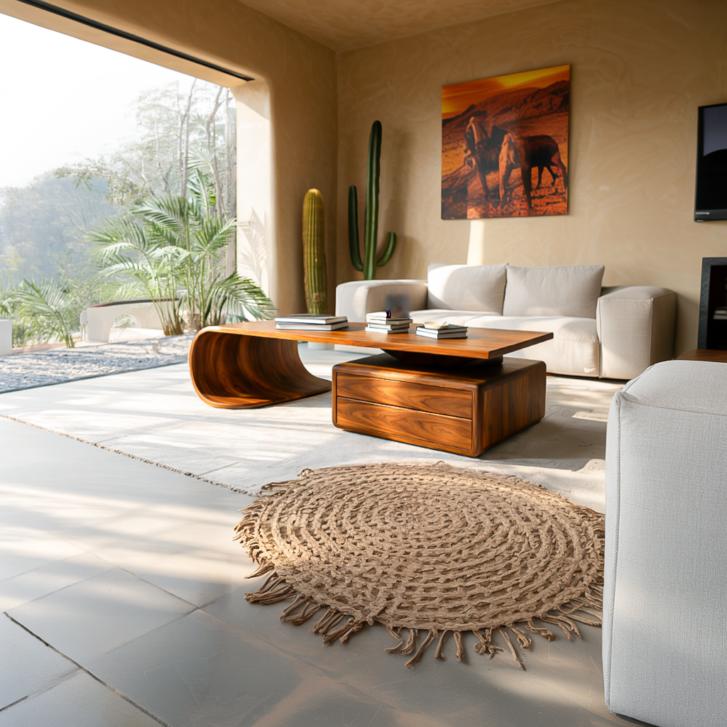 Minimalist Coffee Table With Drawer For Living Decor RTTHTTCF048