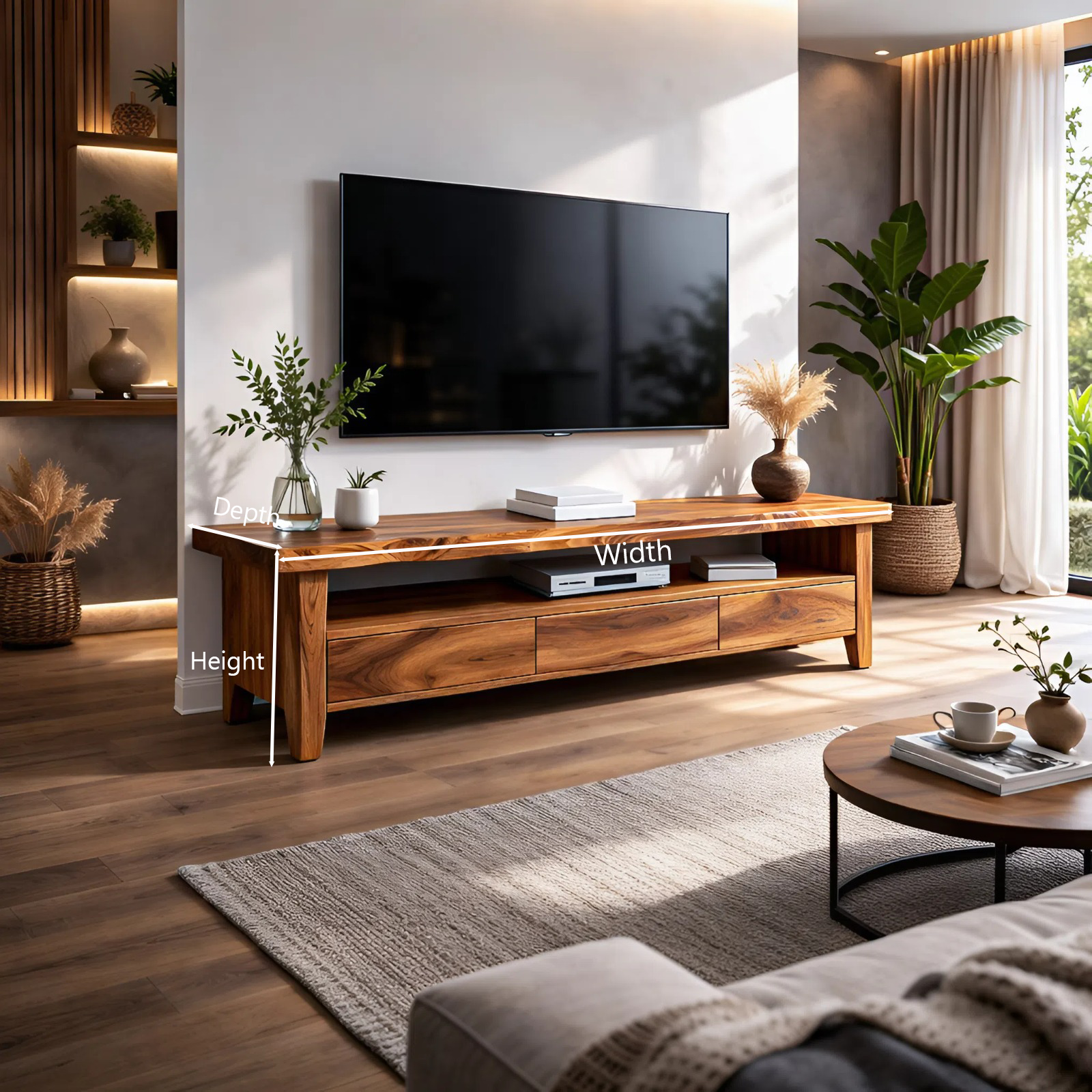 Modern Wood TV Cabinet With Drawer For Living Room RTTHTTTVC073