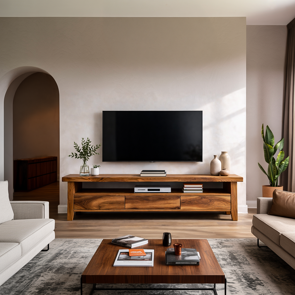 Modern Wood TV Cabinet With Drawer For Living Room RTTHTTTVC073