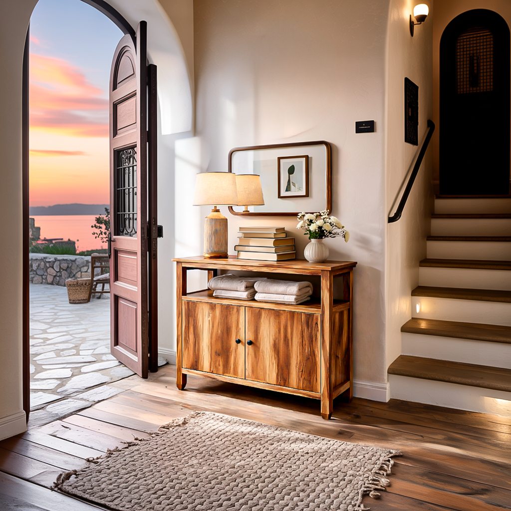 Contemporary Wooden Sideboard For Japandi Interior RTTHTTSD048