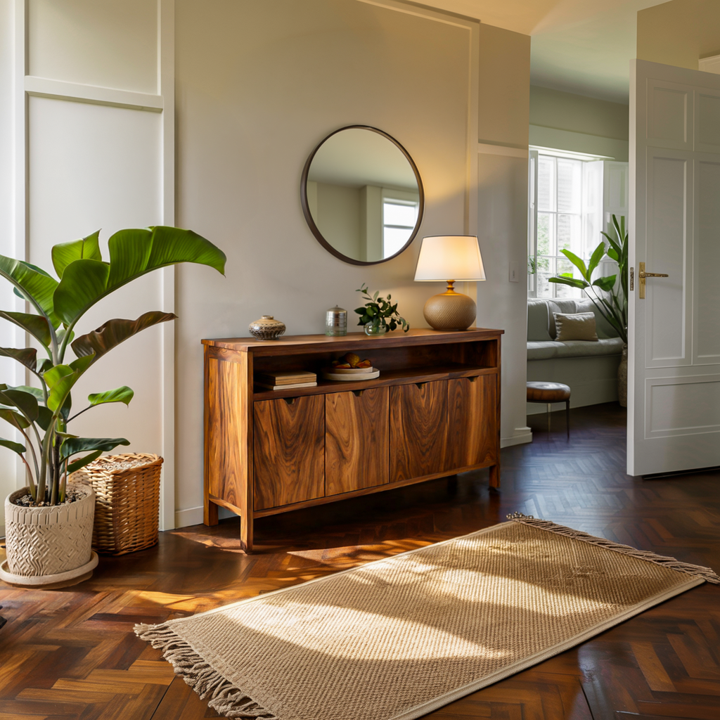 Modern Sideboard With Open Upper Shelf For Home Decor RTTHTTSD049