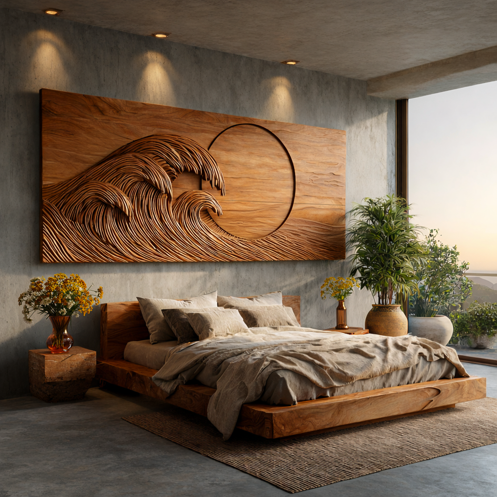 Artistic Wooden Seascape Wall Art For Modern Home RTTHTTWA117