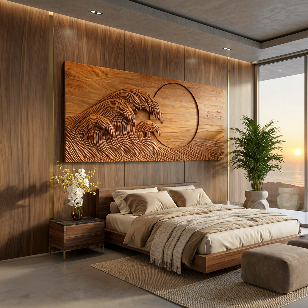 Artistic Wooden Seascape Wall Art For Modern Home RTTHTTWA117