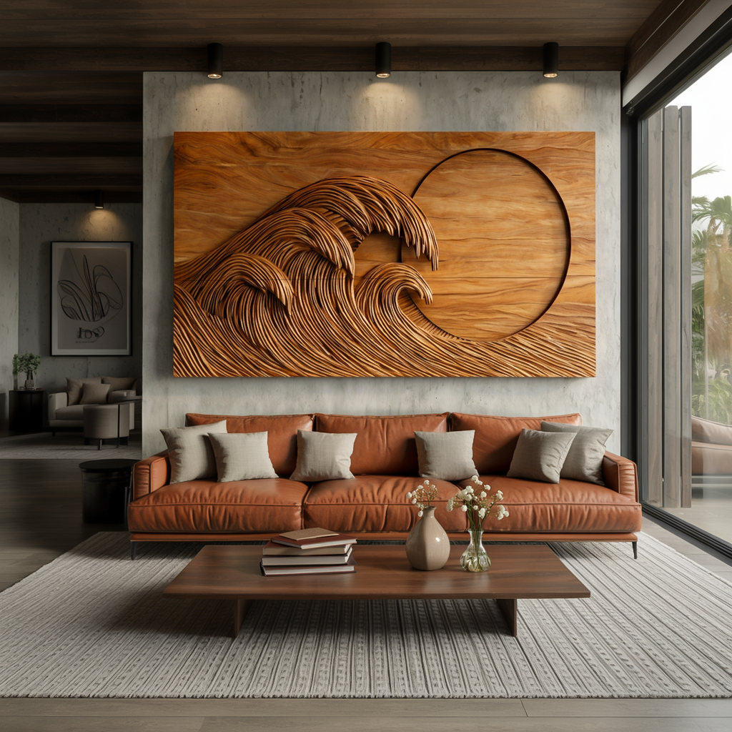 Artistic Wooden Seascape Wall Art For Modern Home RTTHTTWA117