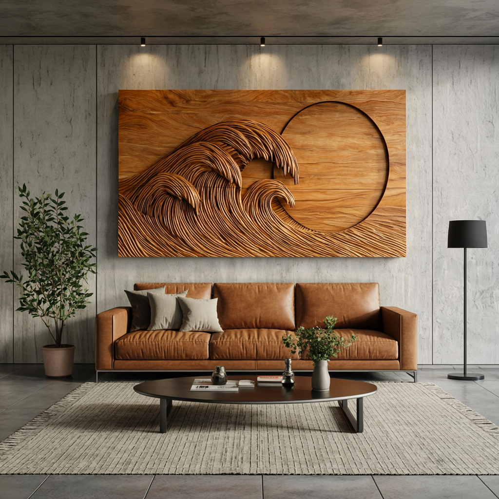 Artistic Wooden Seascape Wall Art For Modern Home RTTHTTWA117