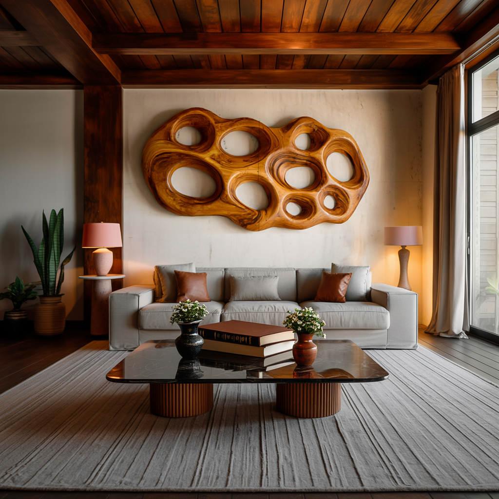 Modern Wooden Wall Art Hollow Form For Contemporary Space RTTHTTWA105