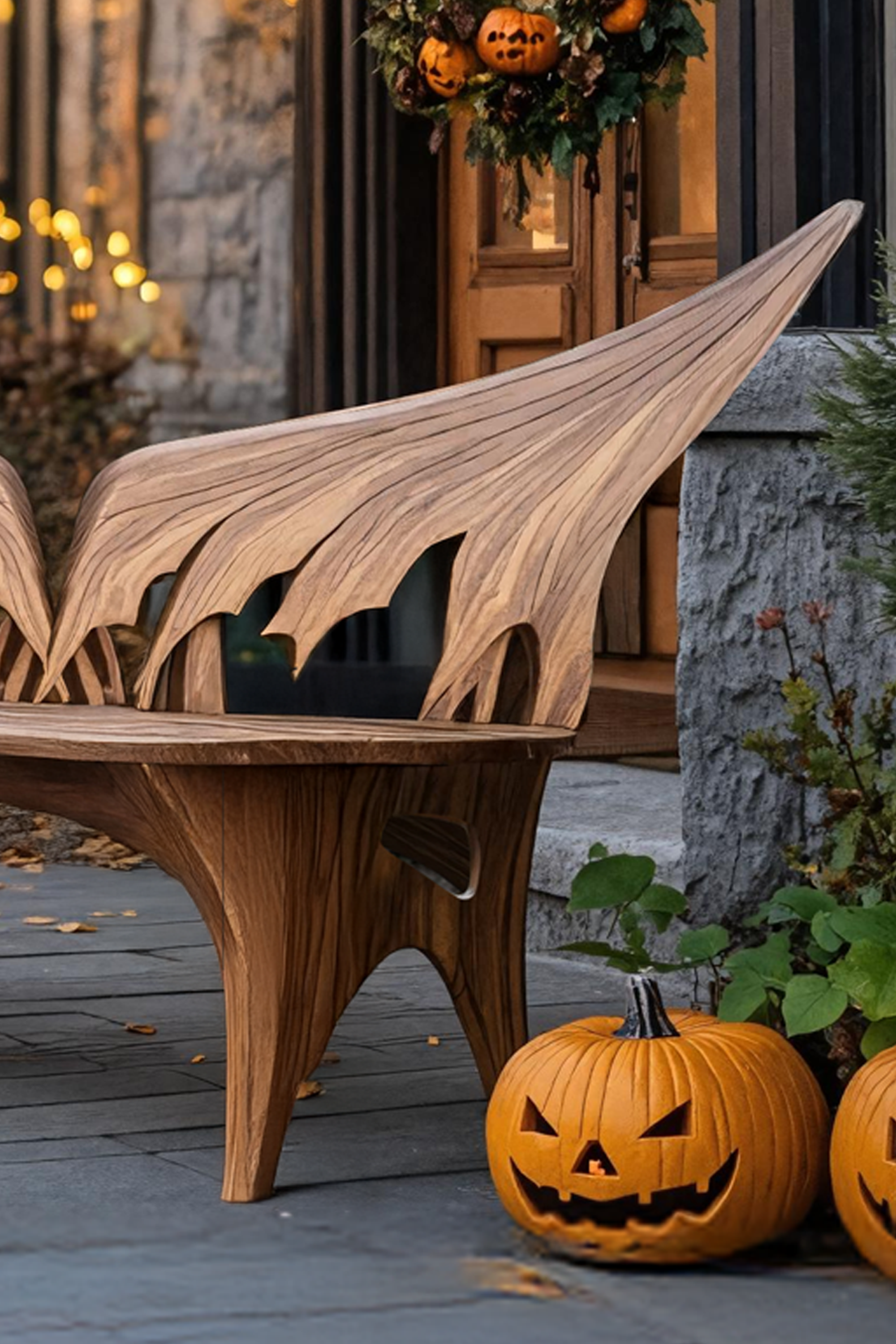 Rustic Halloween Patio Chair For Outdoor Halloween Porch Decor SILDTTNHOB019