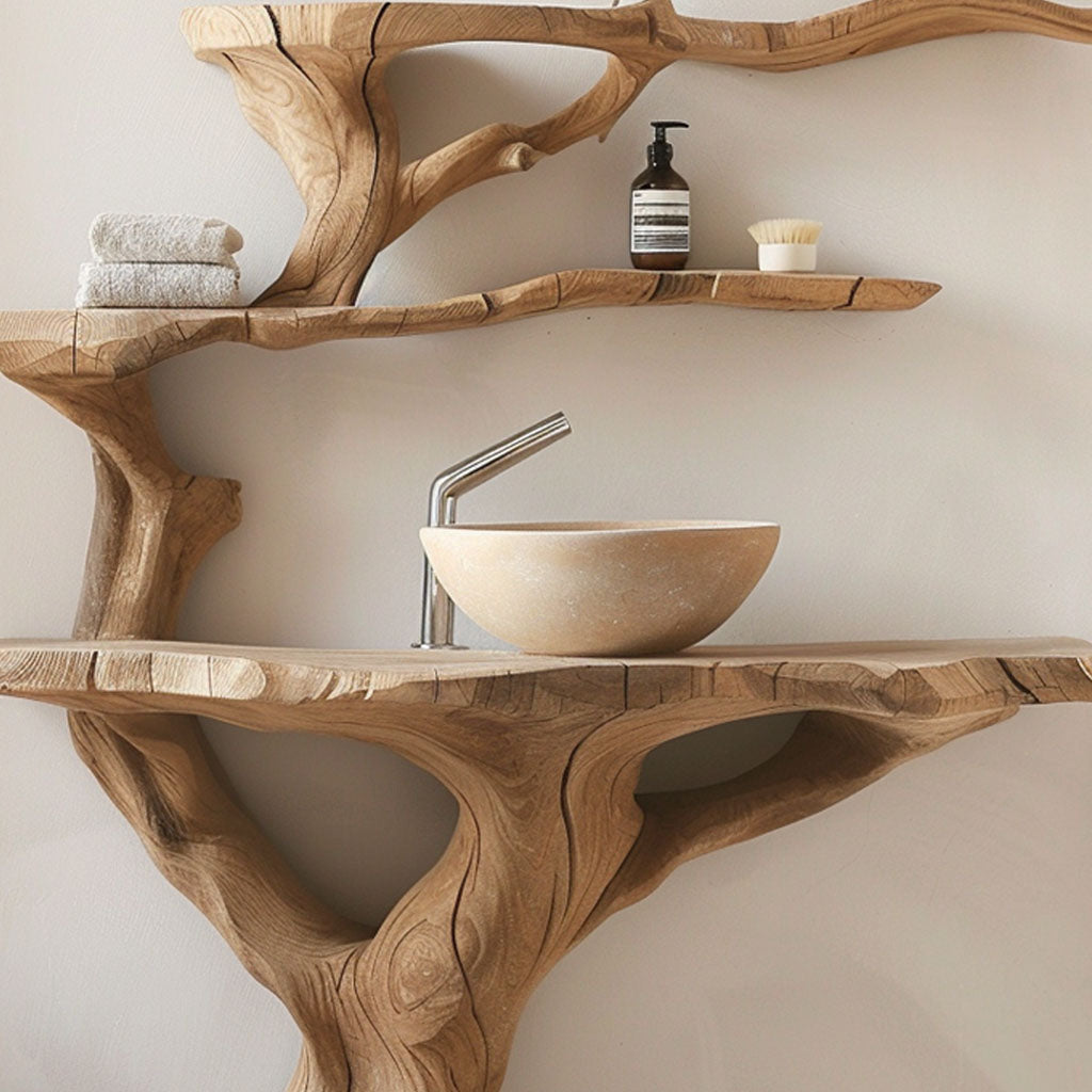Floating Wood Bathroom Vanity Sink SILDTBRV055