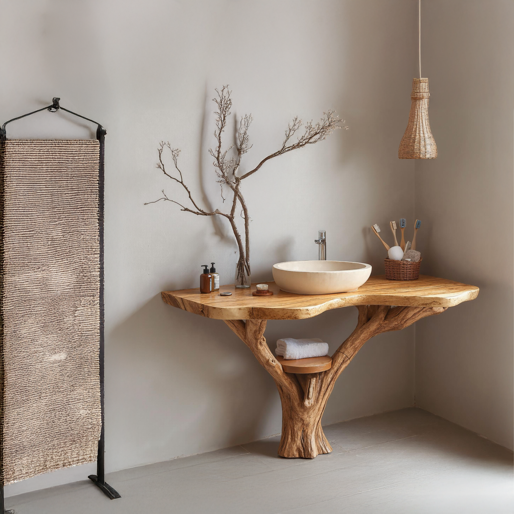 Modern Farmhouse Wood Bathroom Vanity For Rustic Home Decor SILDTBRV151