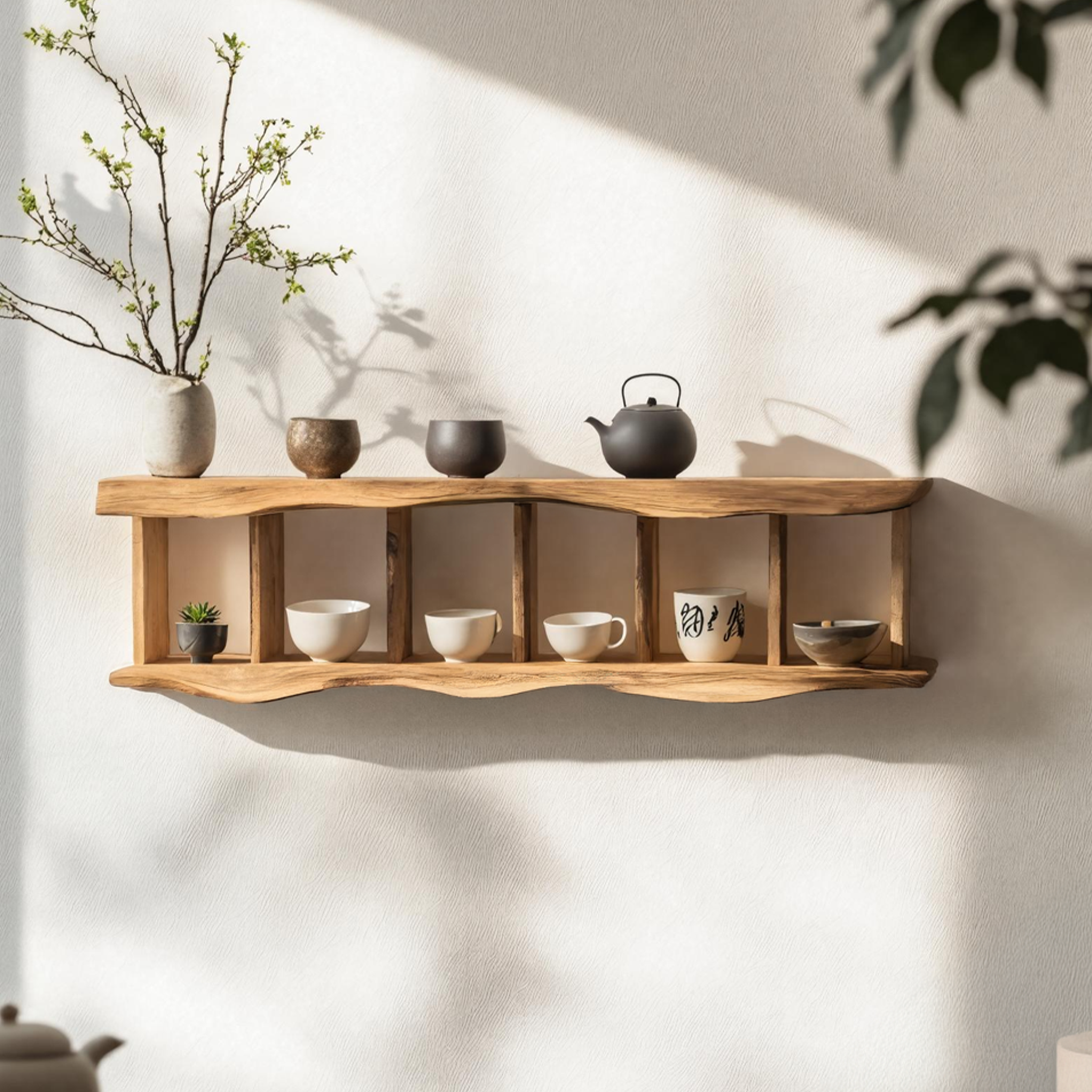 Solid Wood Bookshelf In Rustic Style For Bedroom Decor SILDTTNWMS023