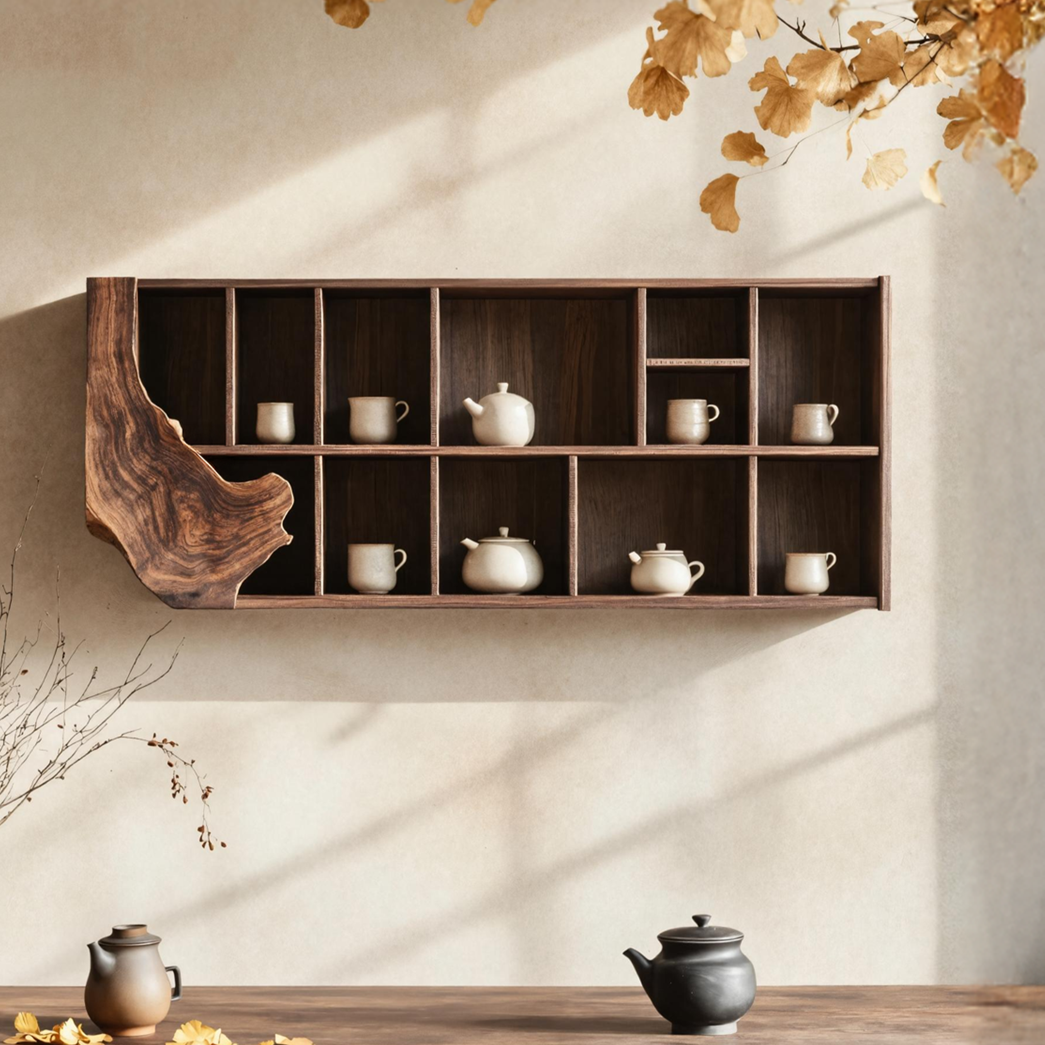 Farmhouse Live Edge Floating Shelf For Furniture Display SILDTTNWMS021