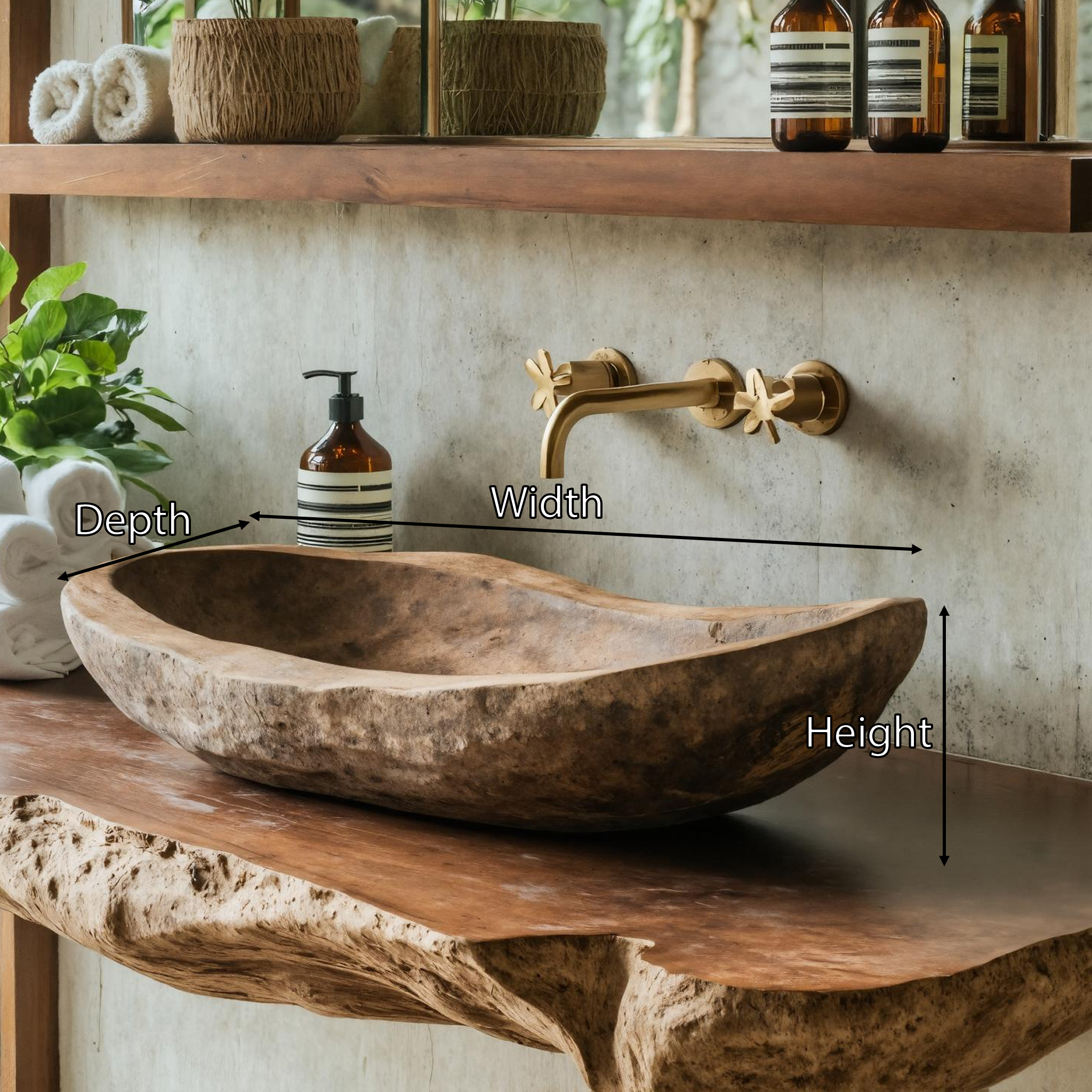 Handcrafted Farmhouse Wood Wash Basin For Bathroom Use SILDTTRVS010