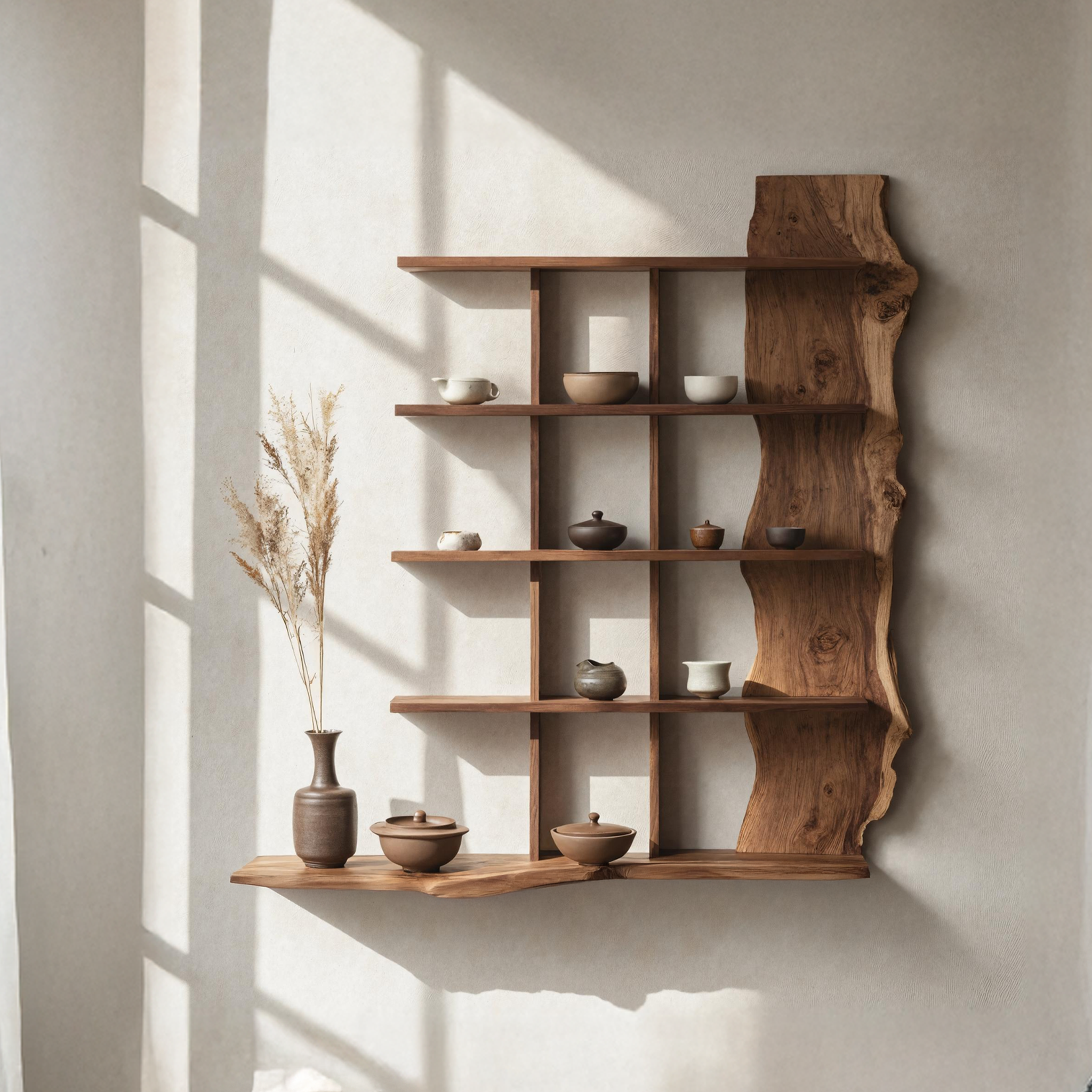Rustic Live Edge Floating Shelf For Furniture Decor Style SILDTTNWMS015