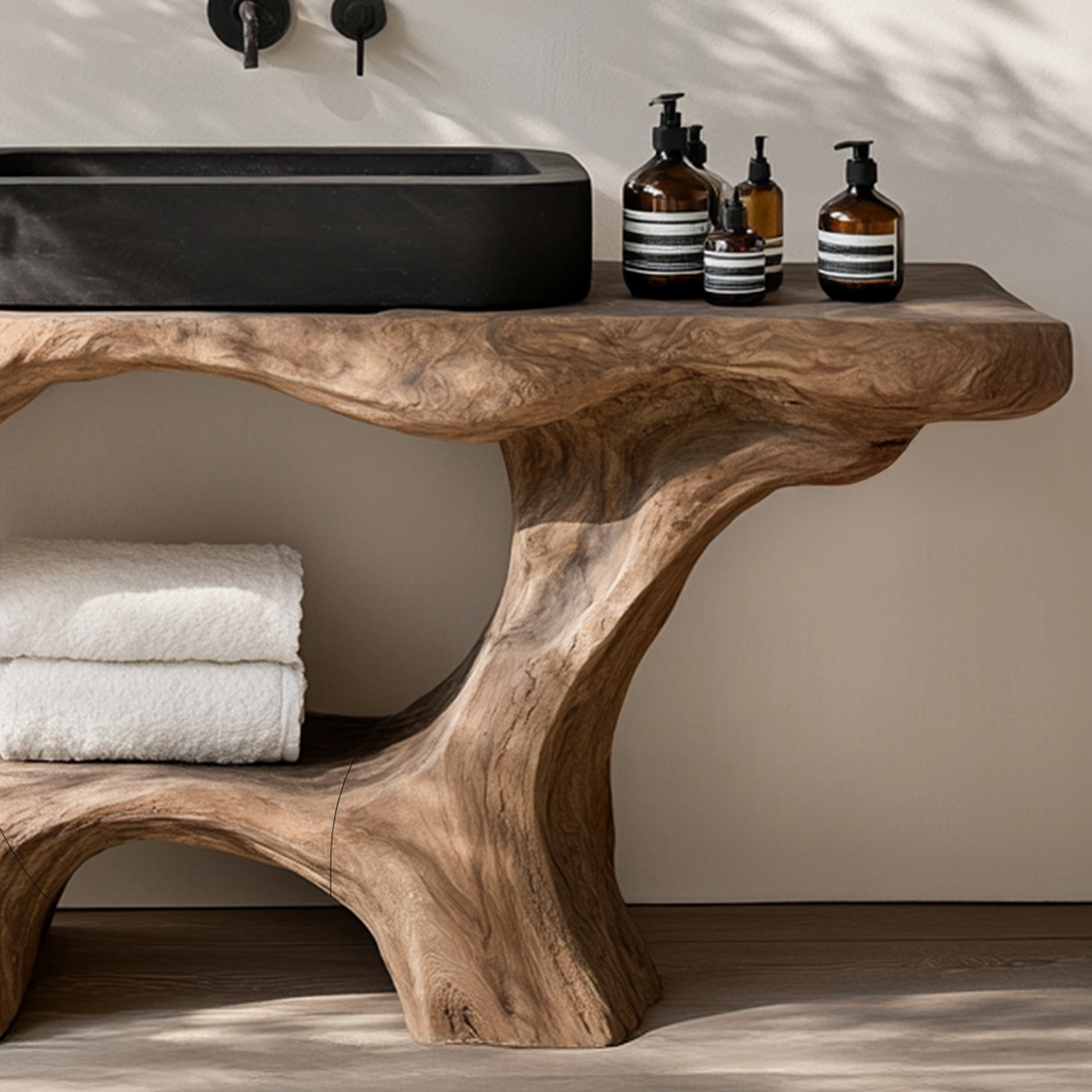 Farmhouse Solid Wood Vanity For Rustic Bathroom SILDTTRBRV001